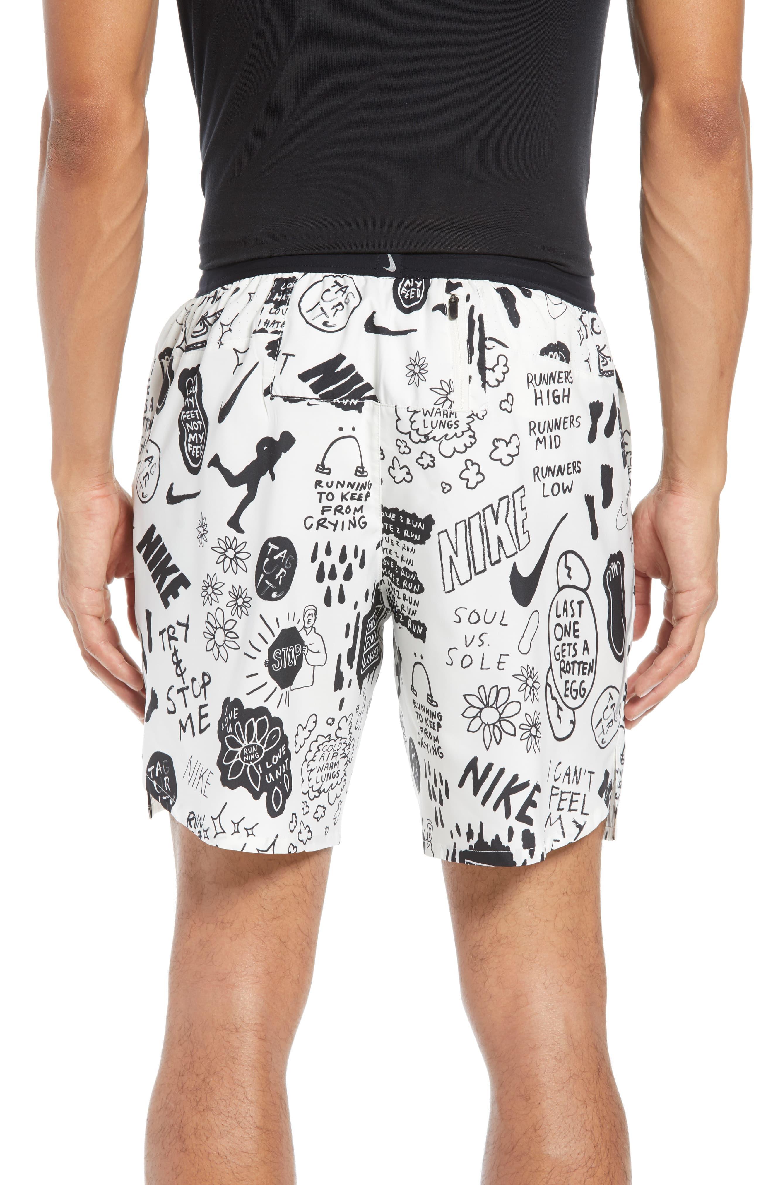 Nike Flex Stride Nathan Bell Men's Print Running Shorts in White for ...