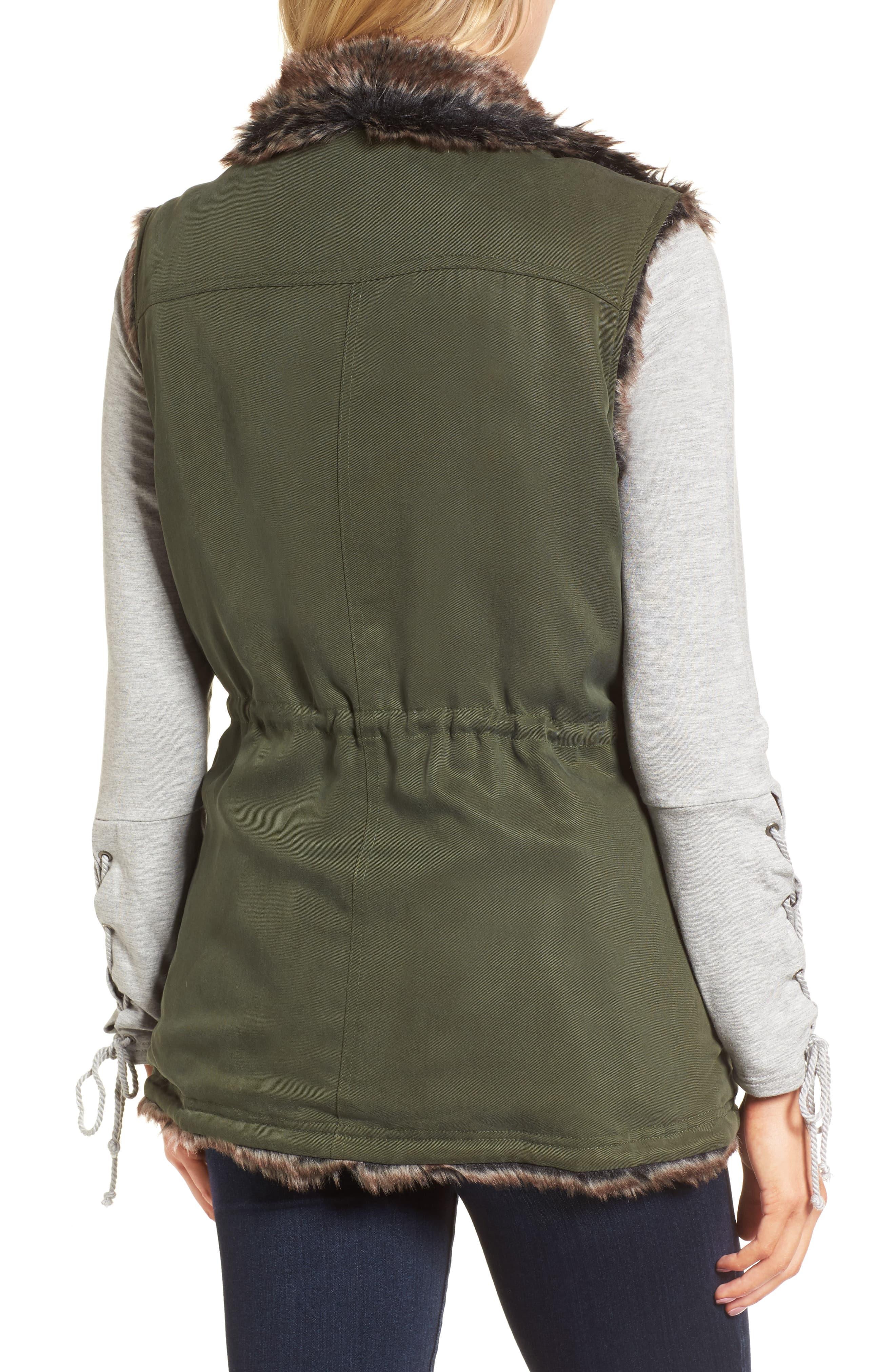 fur lined utility vest