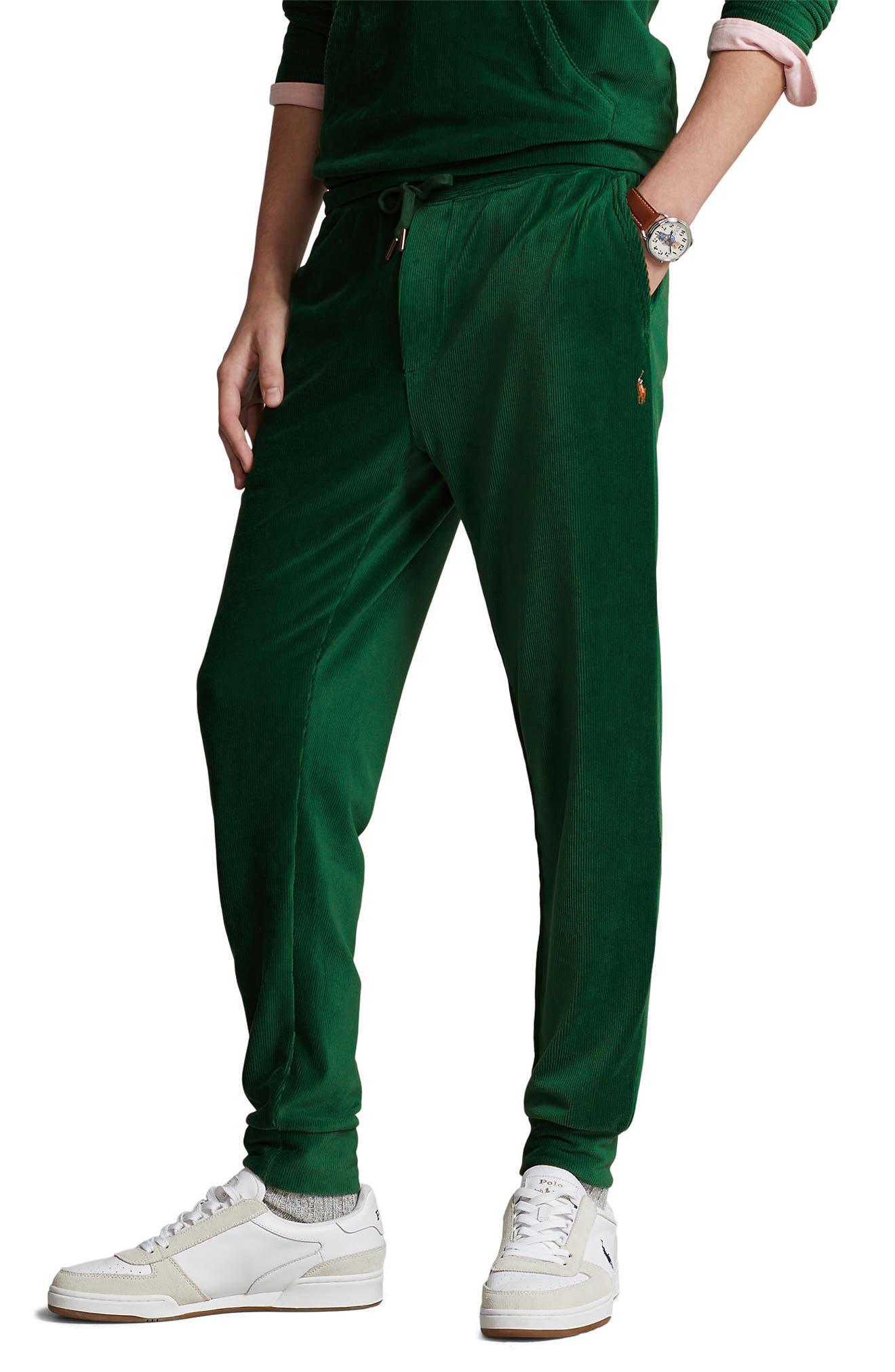 Polo Ralph Lauren Men's Big & Tall Green Double Knit Jogger Sweatpants