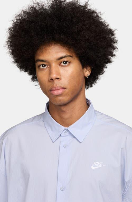 Nike Club Short Sleeve Button-Up Oversize Shirt in Blue for Men | Lyst Nike Club Short Sleeve Button-Up Oversize Shirt in Blue for Men | Lyst