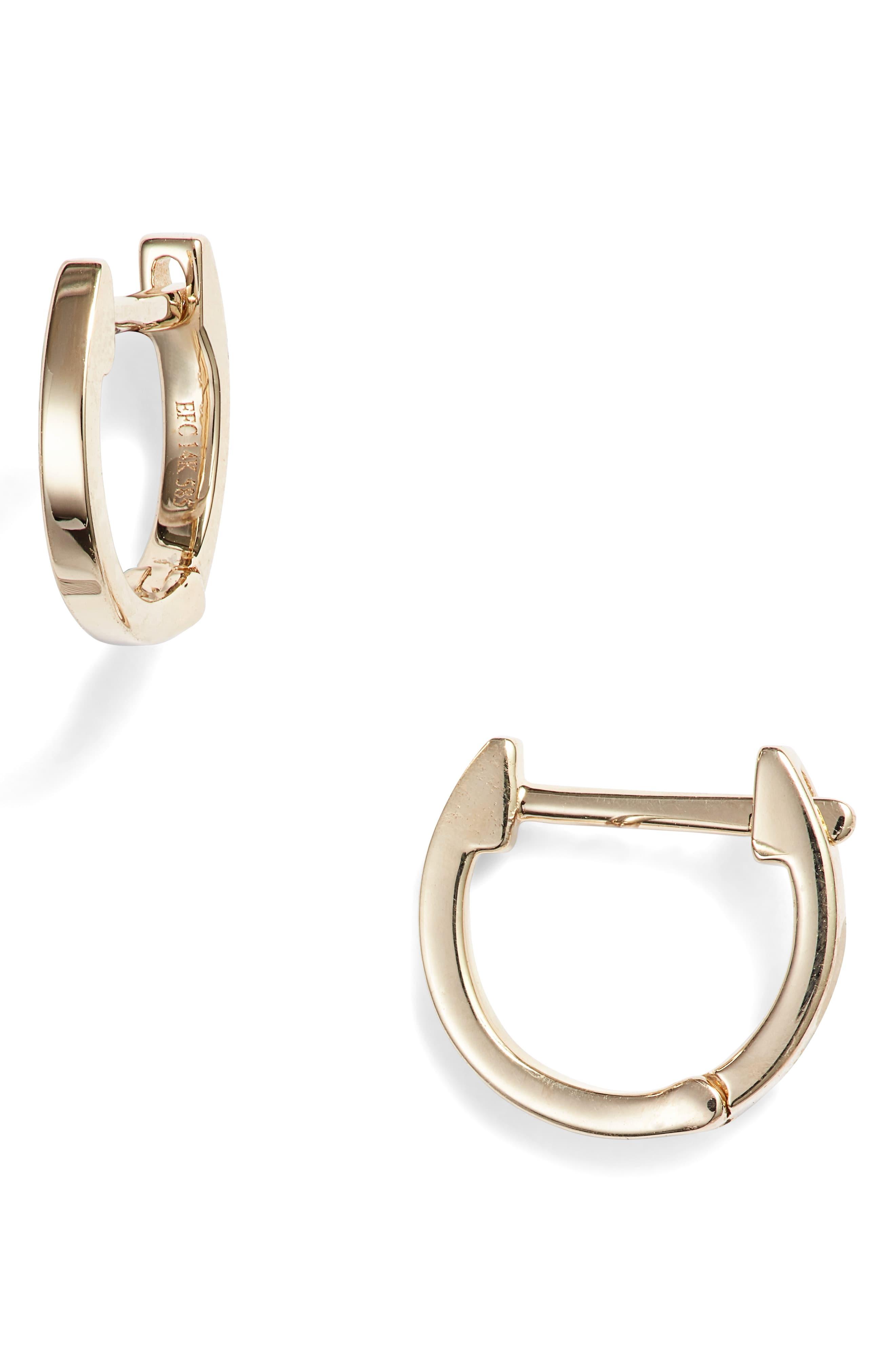 EF Collection Mini Huggie Hoop Earrings in Yellow Gold (Metallic) Lyst