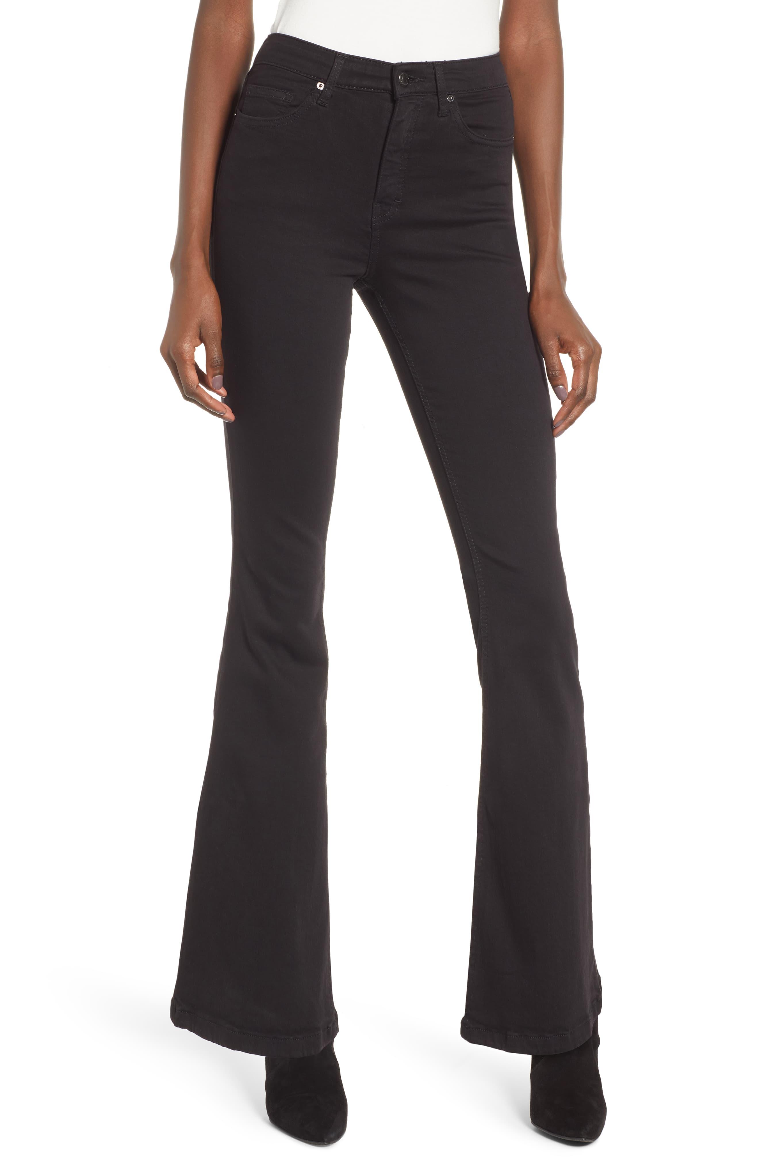 At accelerere ubehag ulæselig TOPSHOP Jamie High Waist Flare Leg Jeans in Black | Lyst