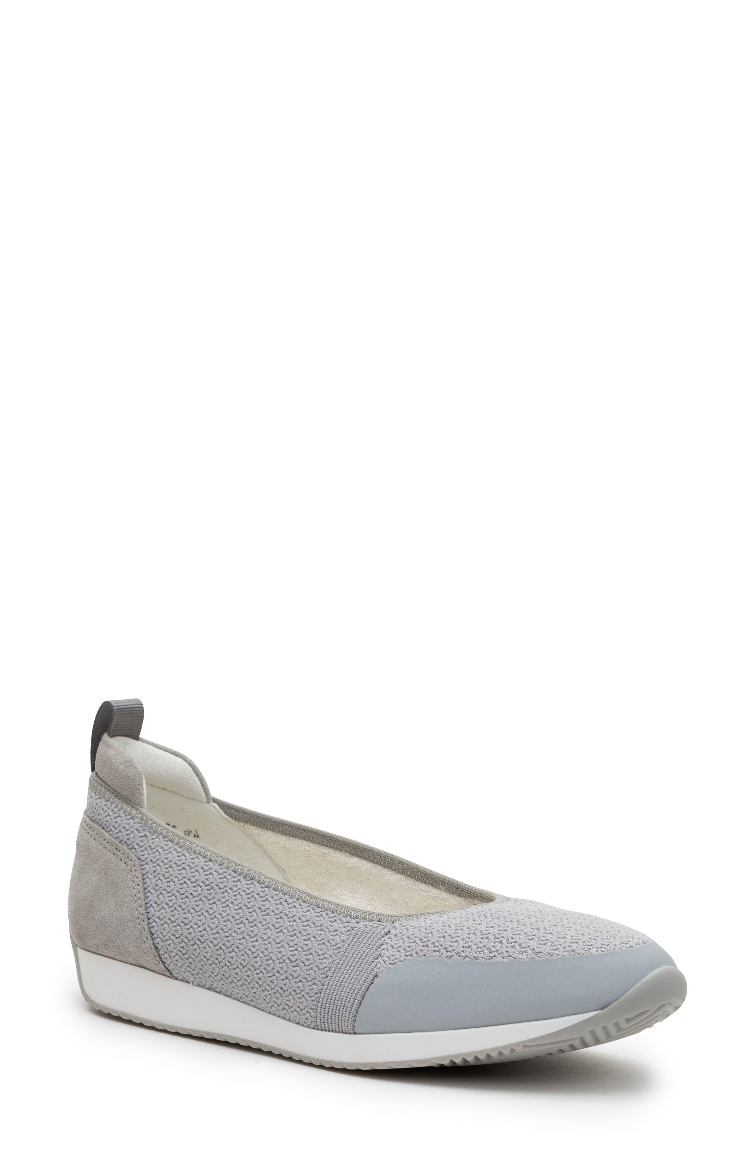 Ara Perth Sport Mixed Media Ballet Flat in White Lyst