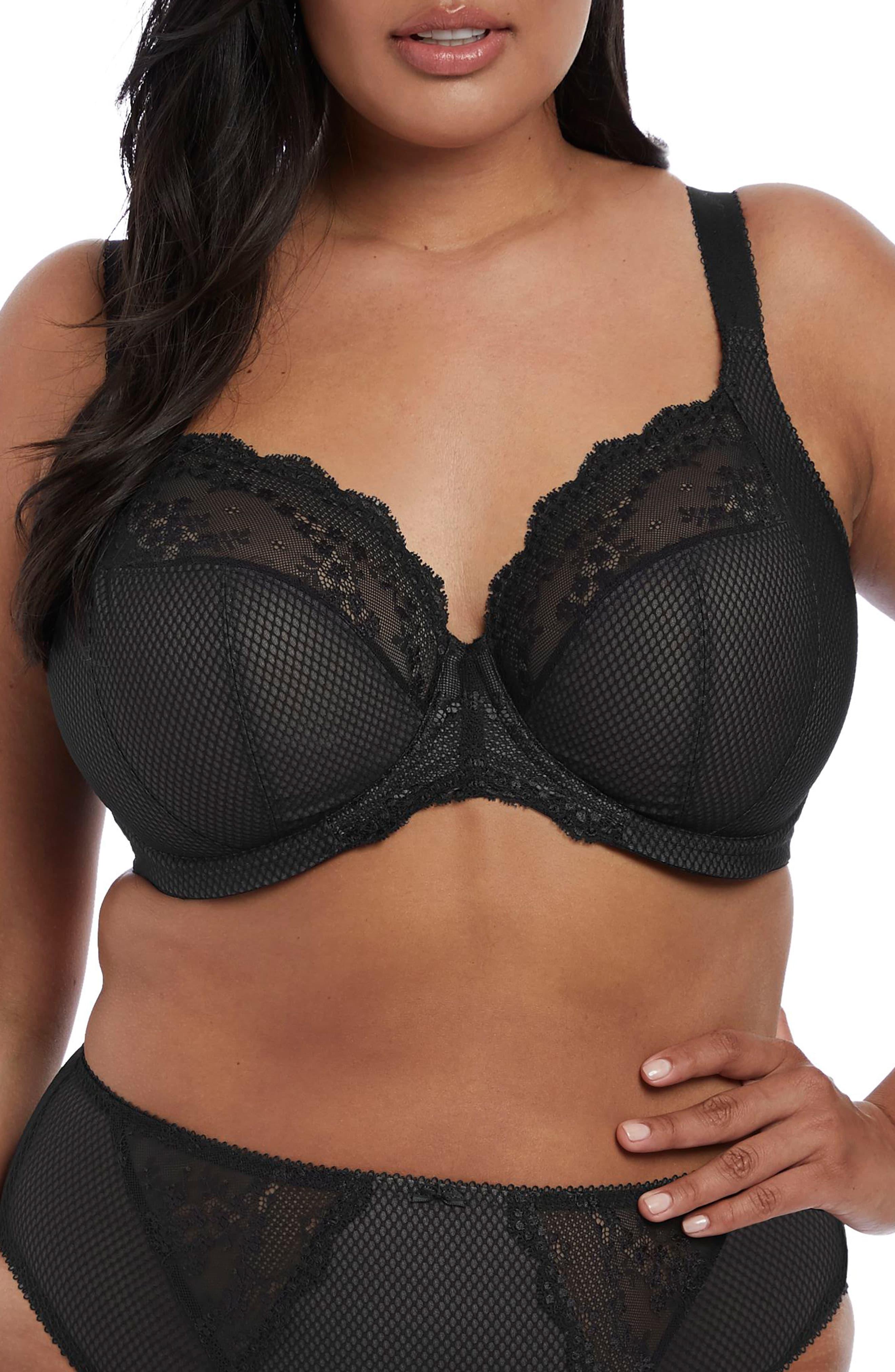Elomi Full Figure Charley Stretch Lace Plunge Bra El4382, Online Only in Black - Save 19% - Lyst