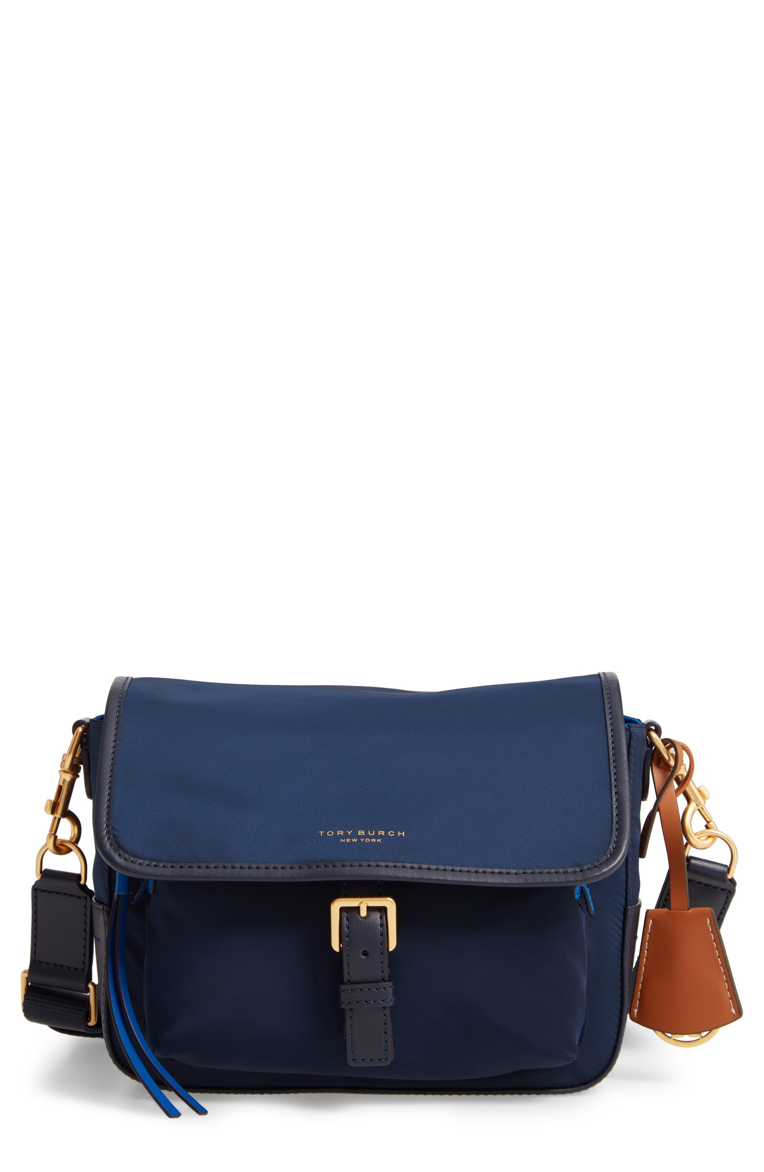 Tory Burch Synthetic Perry Colorblock Nylon Crossbody Bag in Blue - Lyst