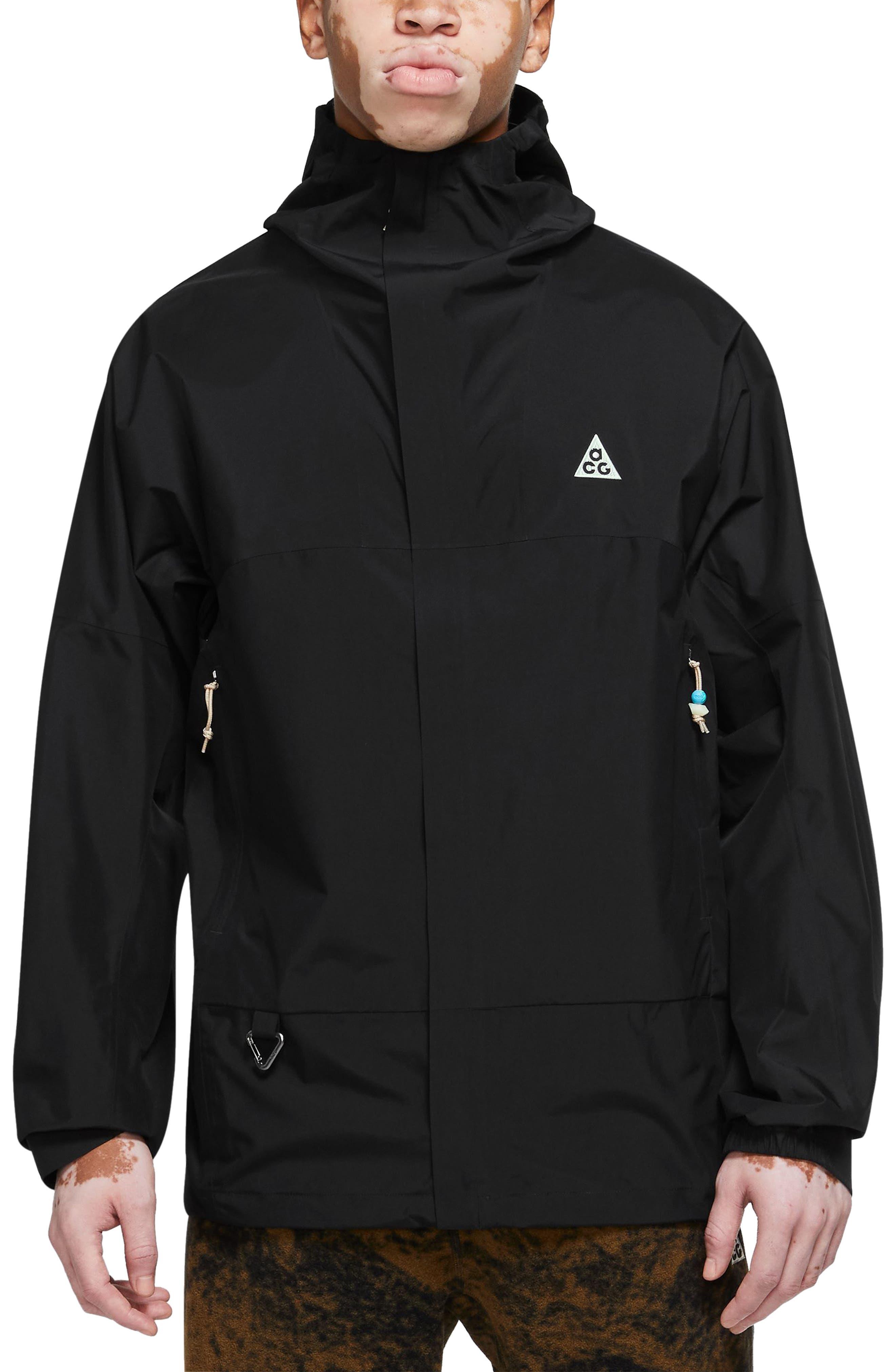 Nike Acg Storm-fit Cascade Rains Packable Rain Jacket in Black for