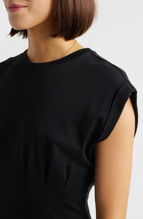 FRAME The Jersey Organic Cotton A-Line Dress in Black | Lyst FRAME The Jersey Organic Cotton A-Line Dress in Black | Lyst