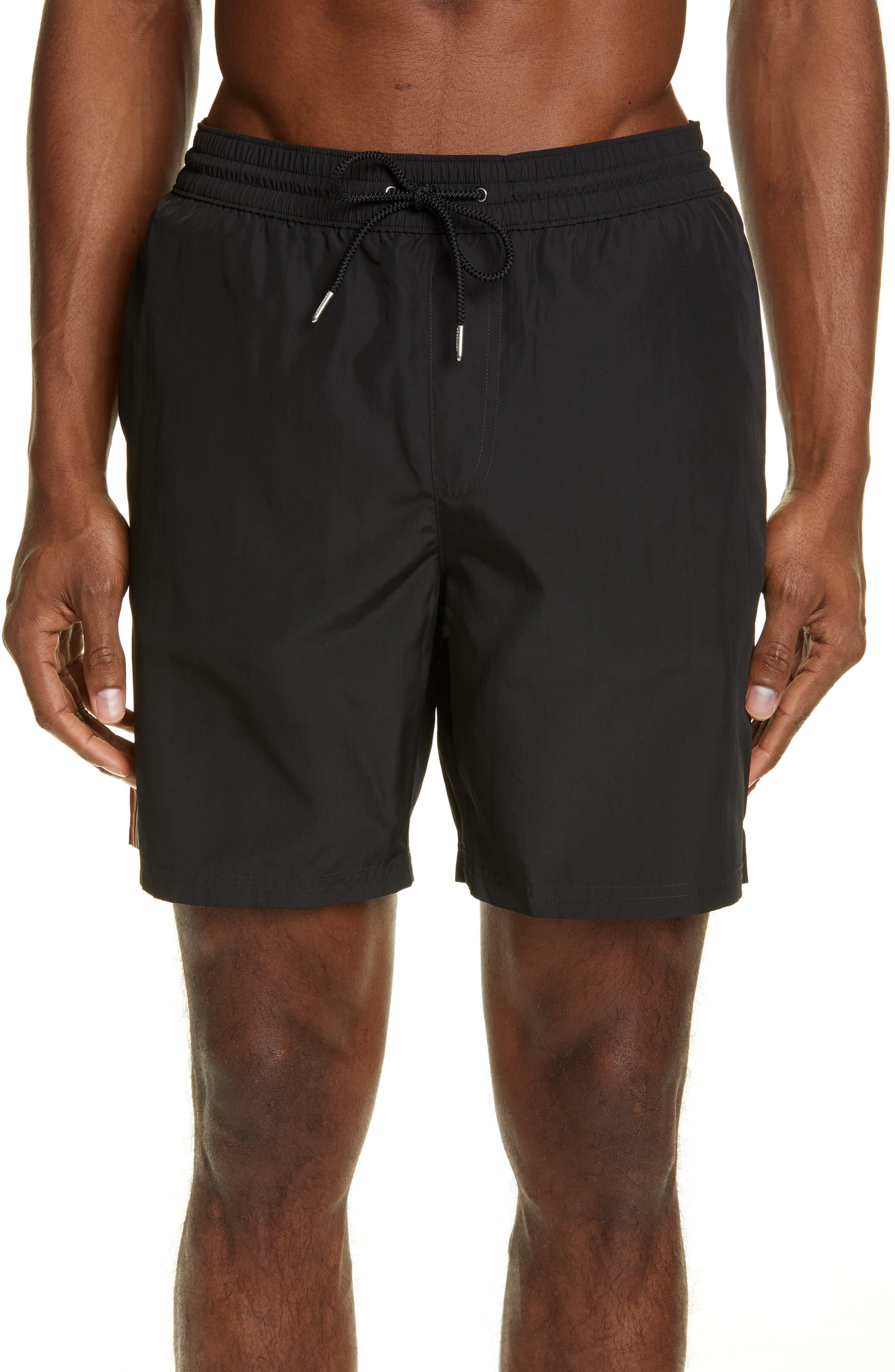 black burberry swim trunks