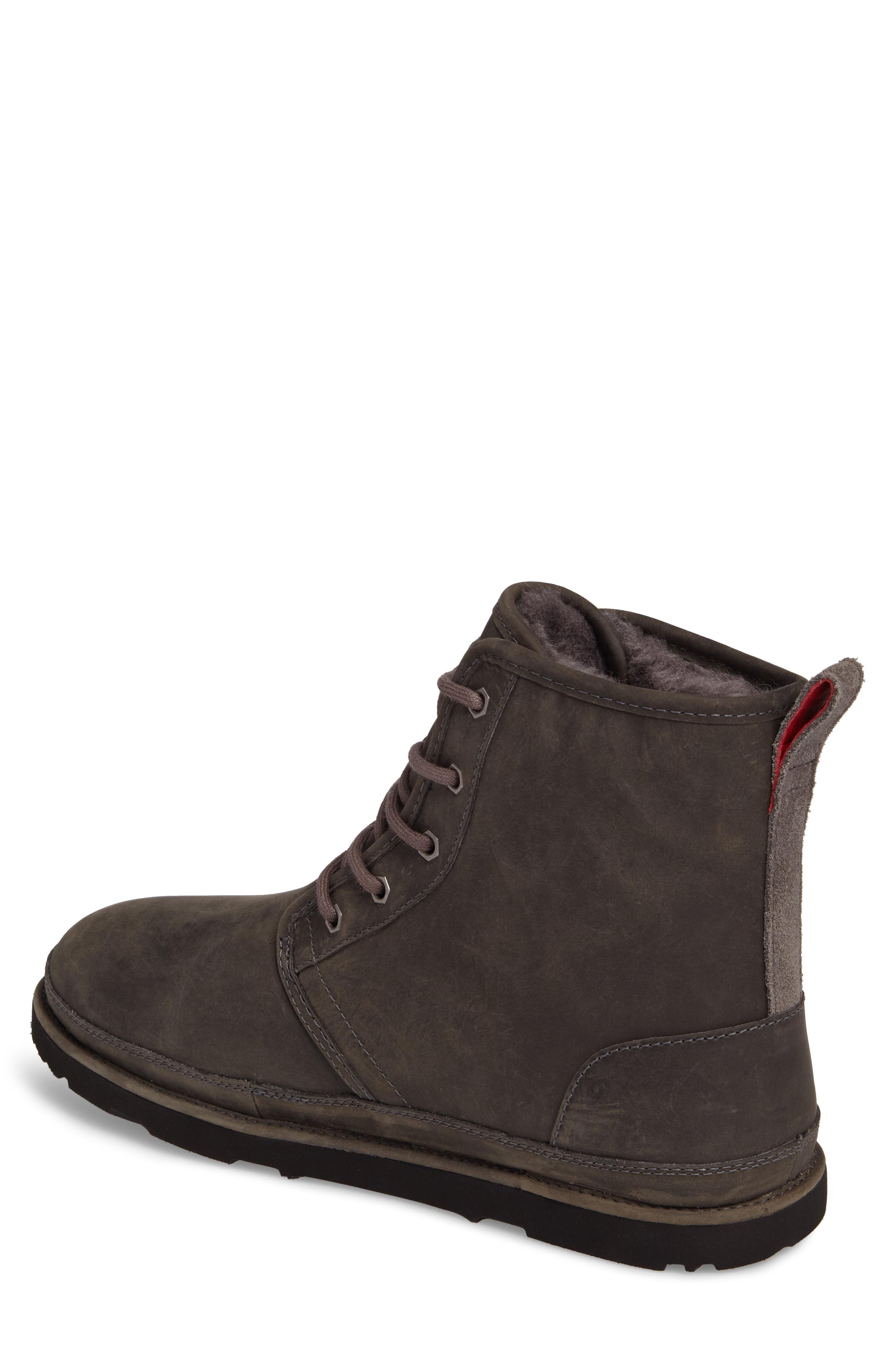 UGG Leather UGG Harkley Weather Waterproof Plain Toe Boot in Charcoal (Brown) for Men - Lyst