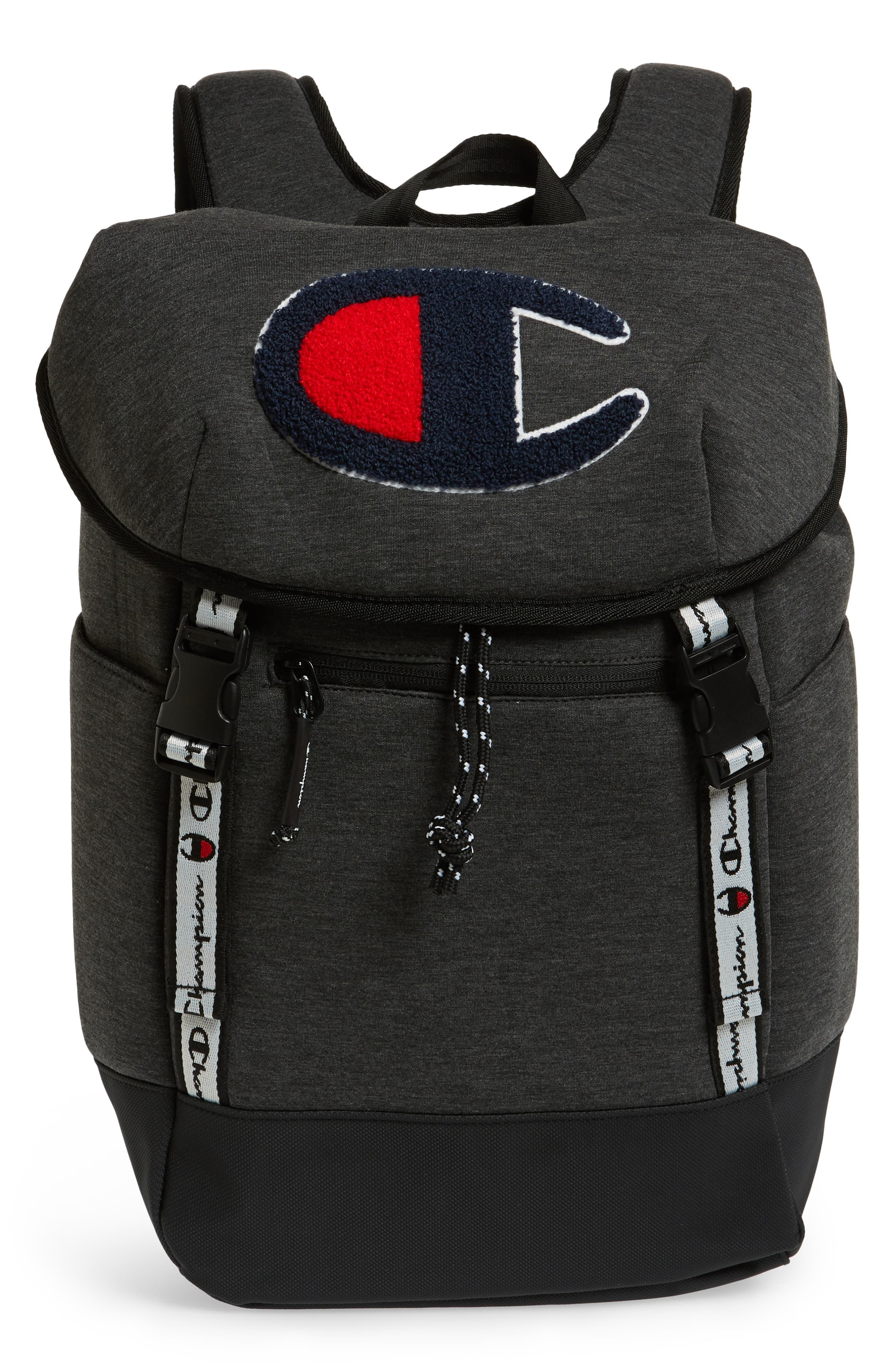 Champion Fleece Prime Backpack in Granite Heather (Black) Lyst