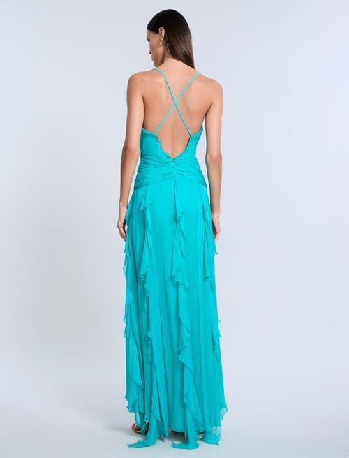 bcbg blue backless dress BCBG Maxazria dress - blue floor length maxi cut out backless - size XS 8  10