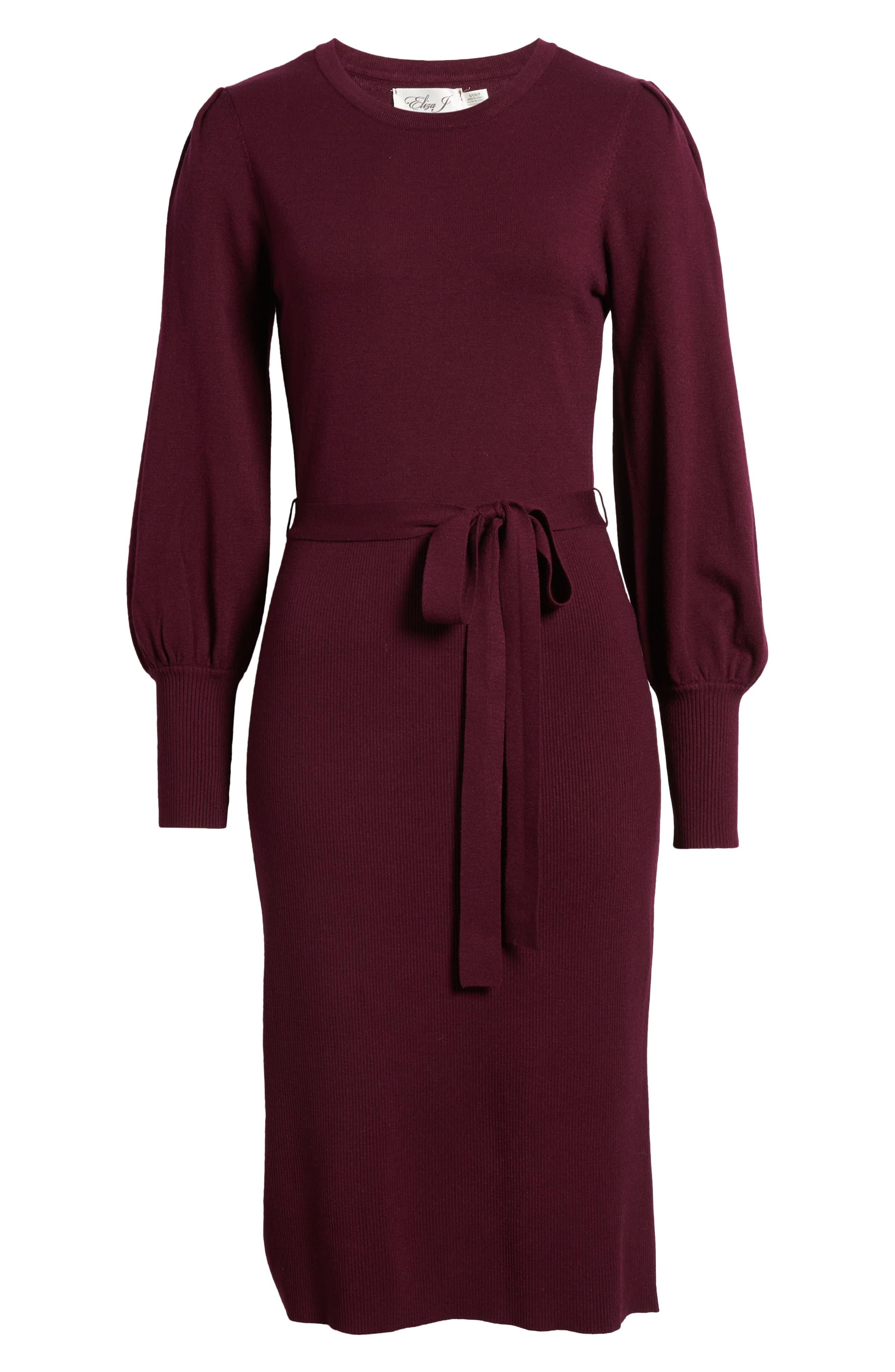 Eliza j sales burgundy dress