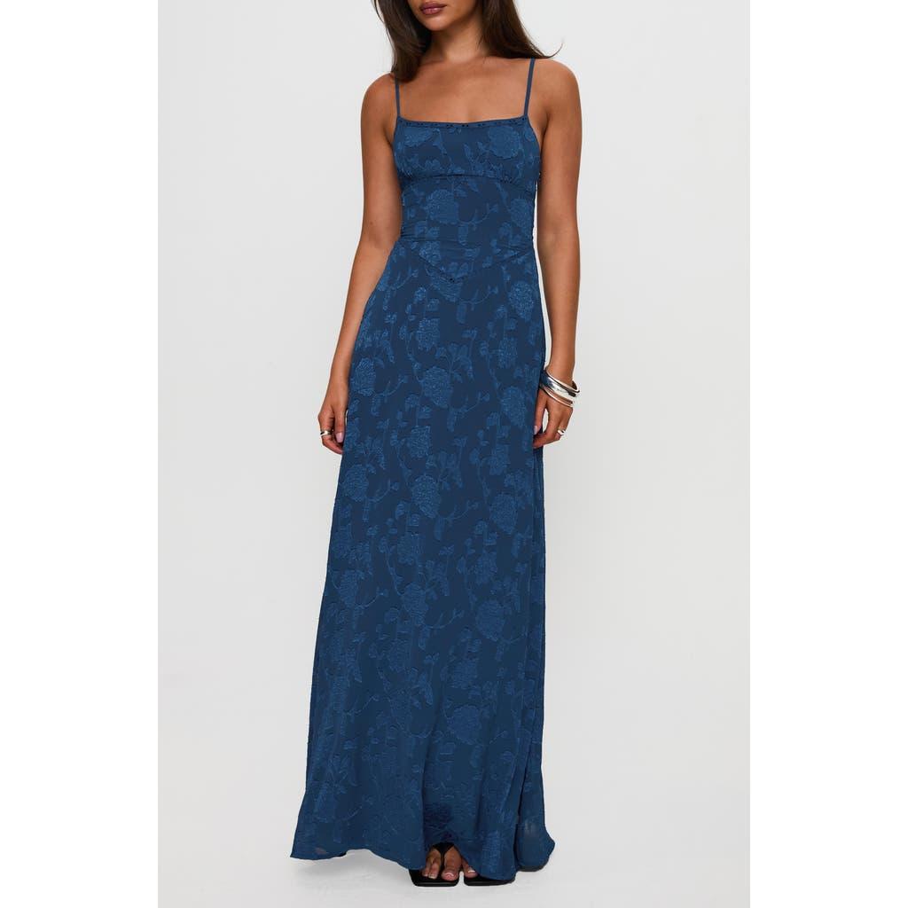 princess polly south of france maxi dress devore floral cami lace up back detail in red Floral lace South of France Maxi Dress