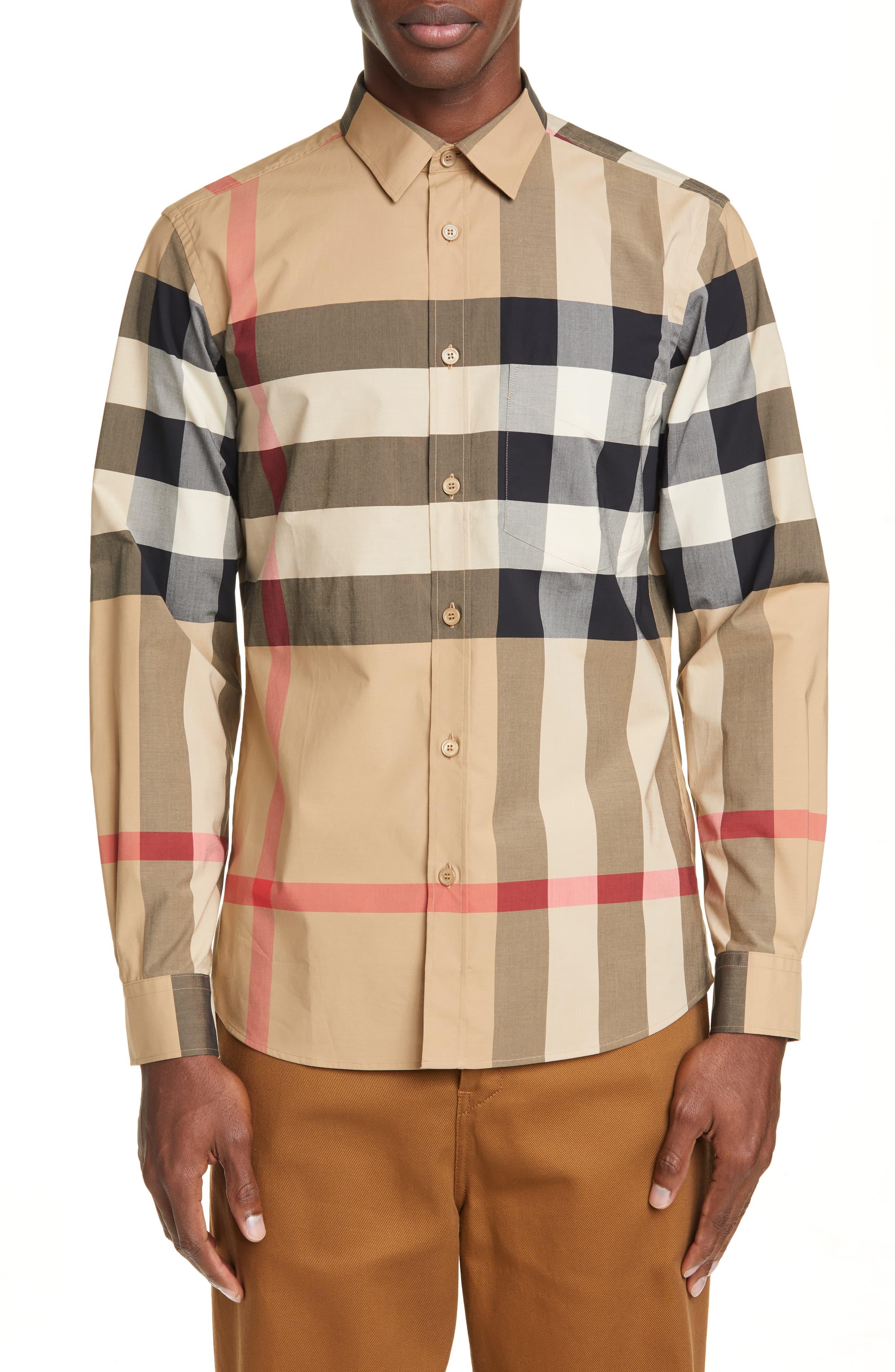 Burberry Somerton Plaid Button-up Shirt for Men - Lyst