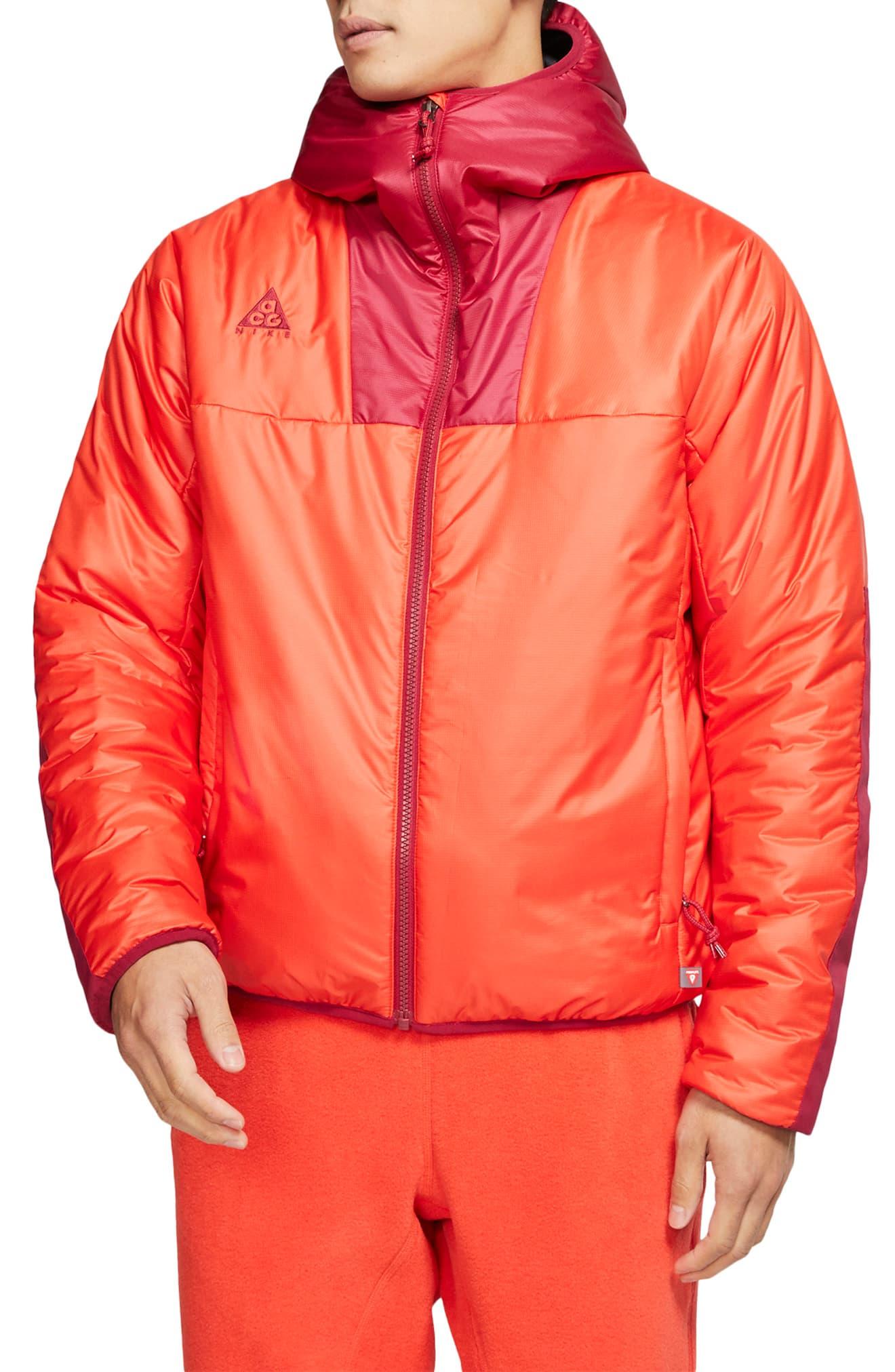 Nike Acg Primaloft Water Resistant Packable Hooded Jacket, Red for Men
