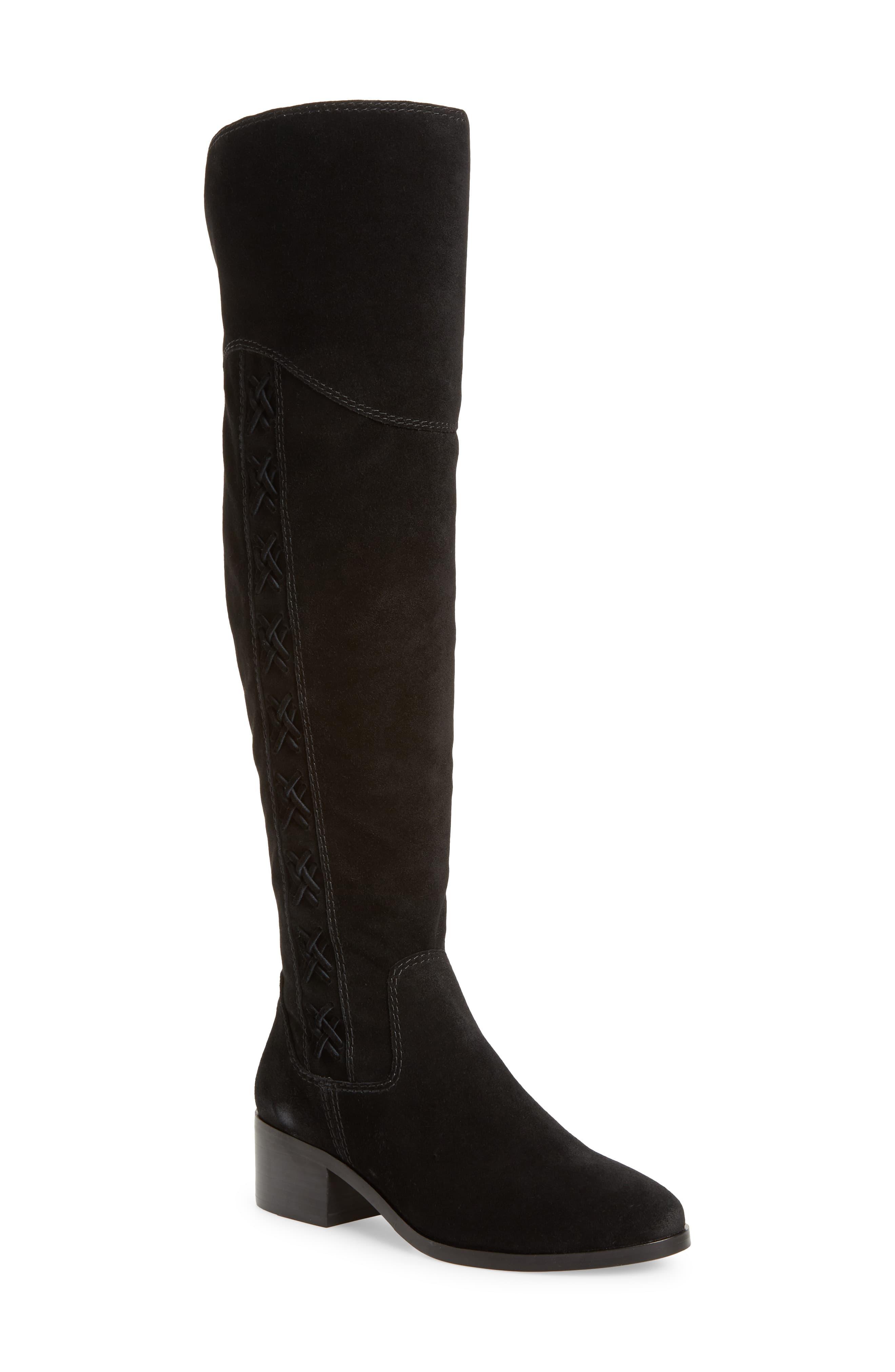 Vince Camuto Kreesell Knee High Boot in Black Suede (Black) - Lyst