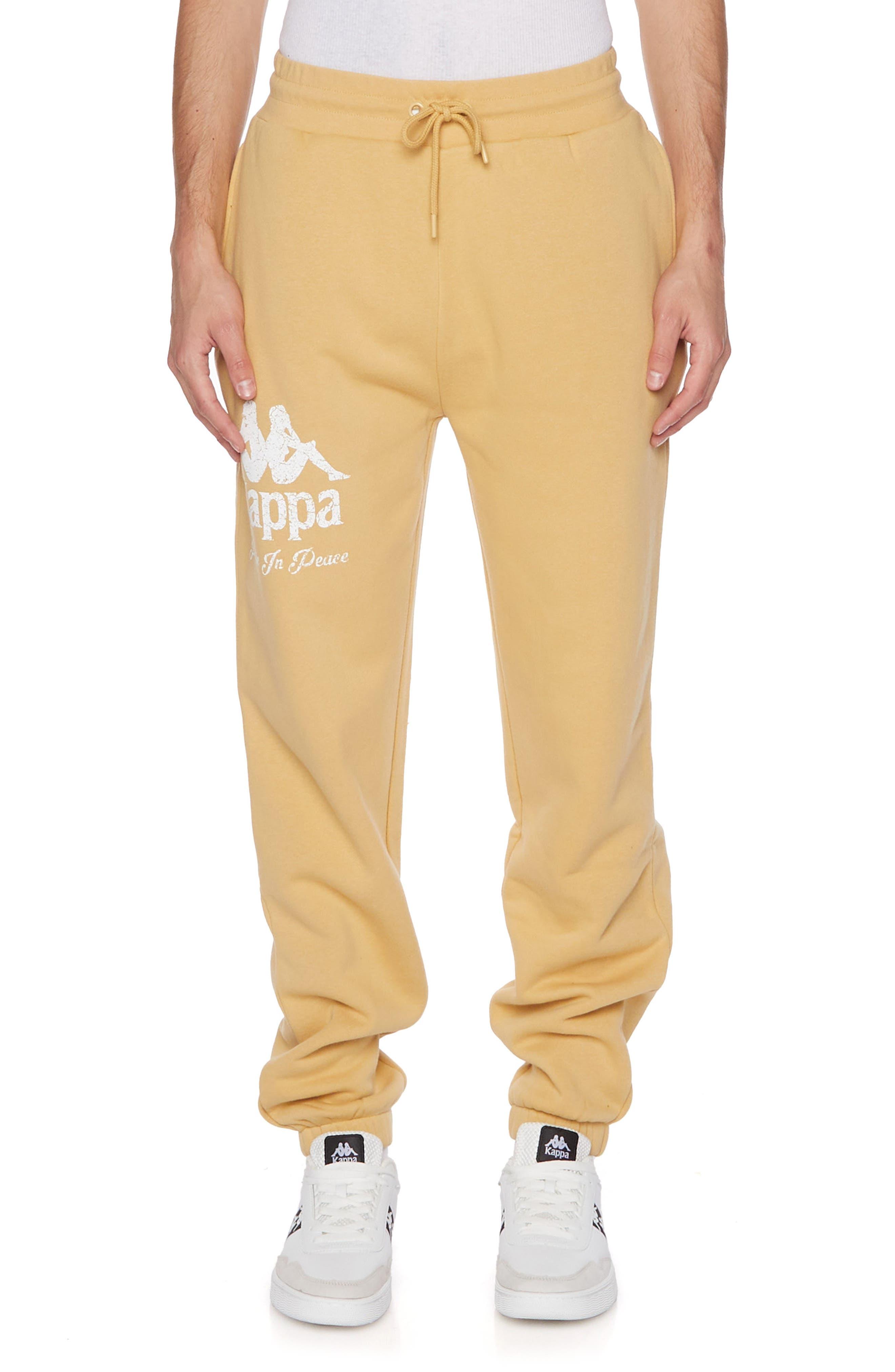 Yellow kappa sweatpants hotsell