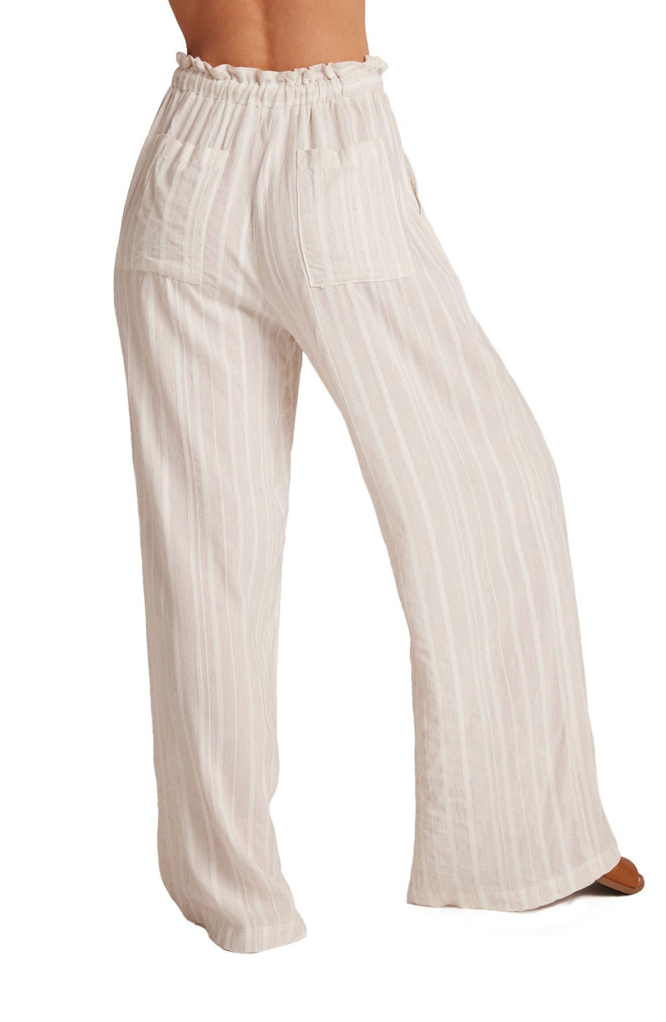 Bella Dahl Paperbag Waist Wide Leg Pants in White Lyst