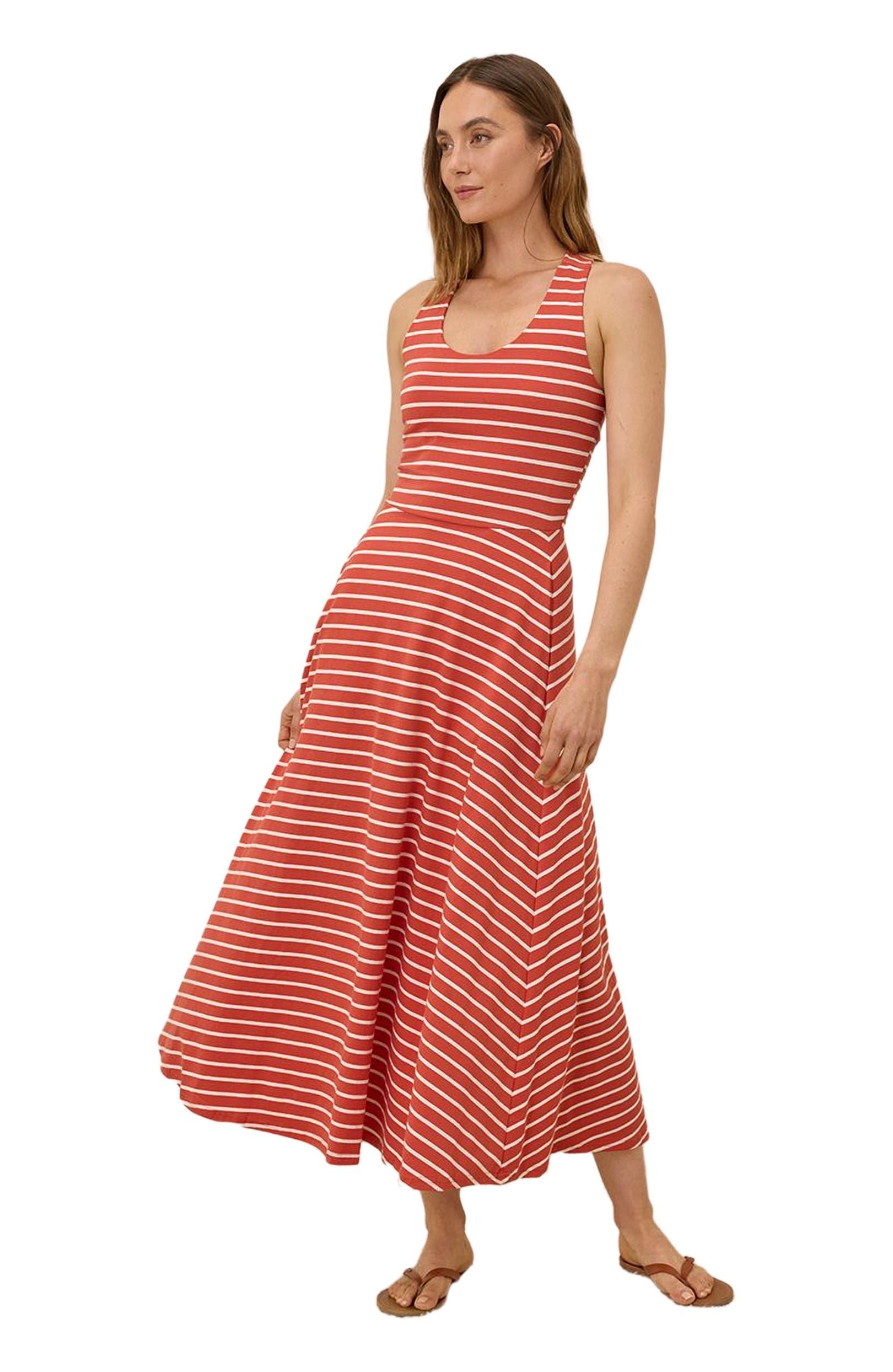 pact maxi dress Organic Coastal Double Gauze Smocked Navy / Large The Fit Pact Organic Cotton Fit &