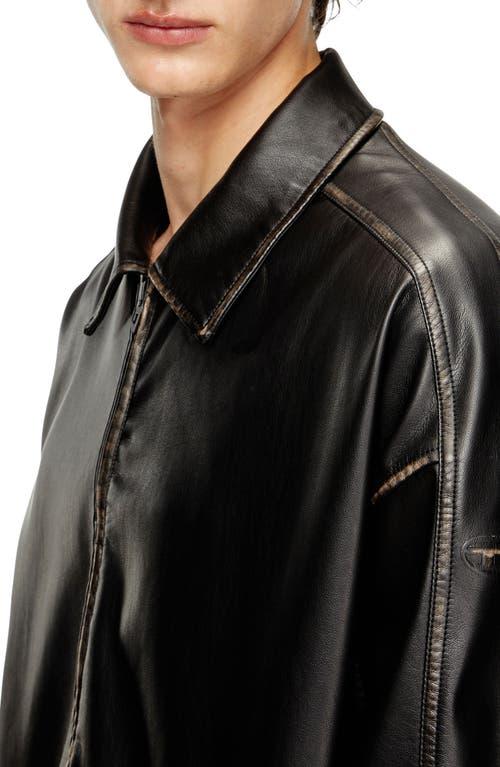 DIESEL J-Ake Oversize Faux Leather Jacket in Black for Men | Lyst