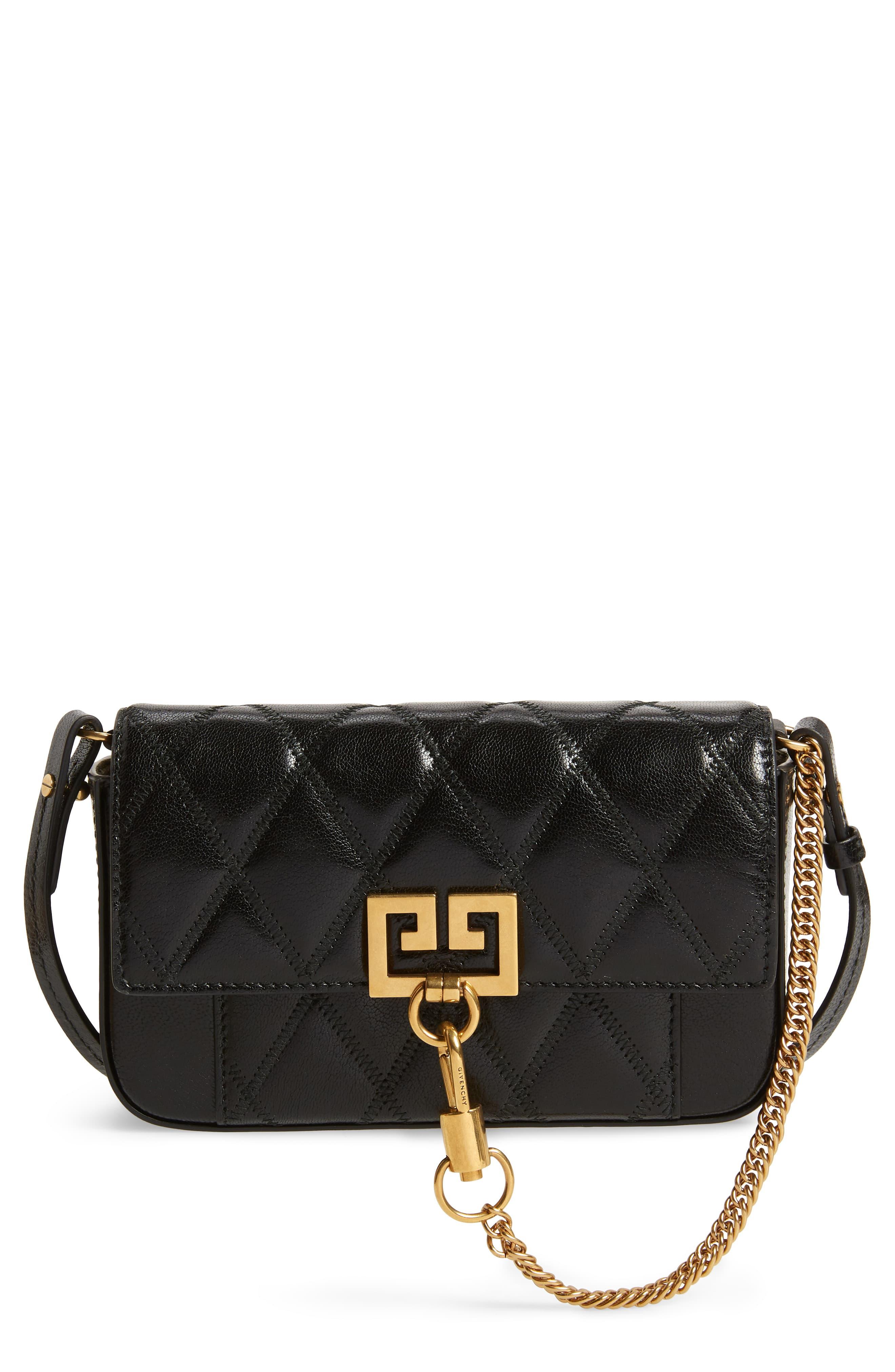 Givenchy Mini Pocket Quilted Convertible Leather Bag in Black - Lyst