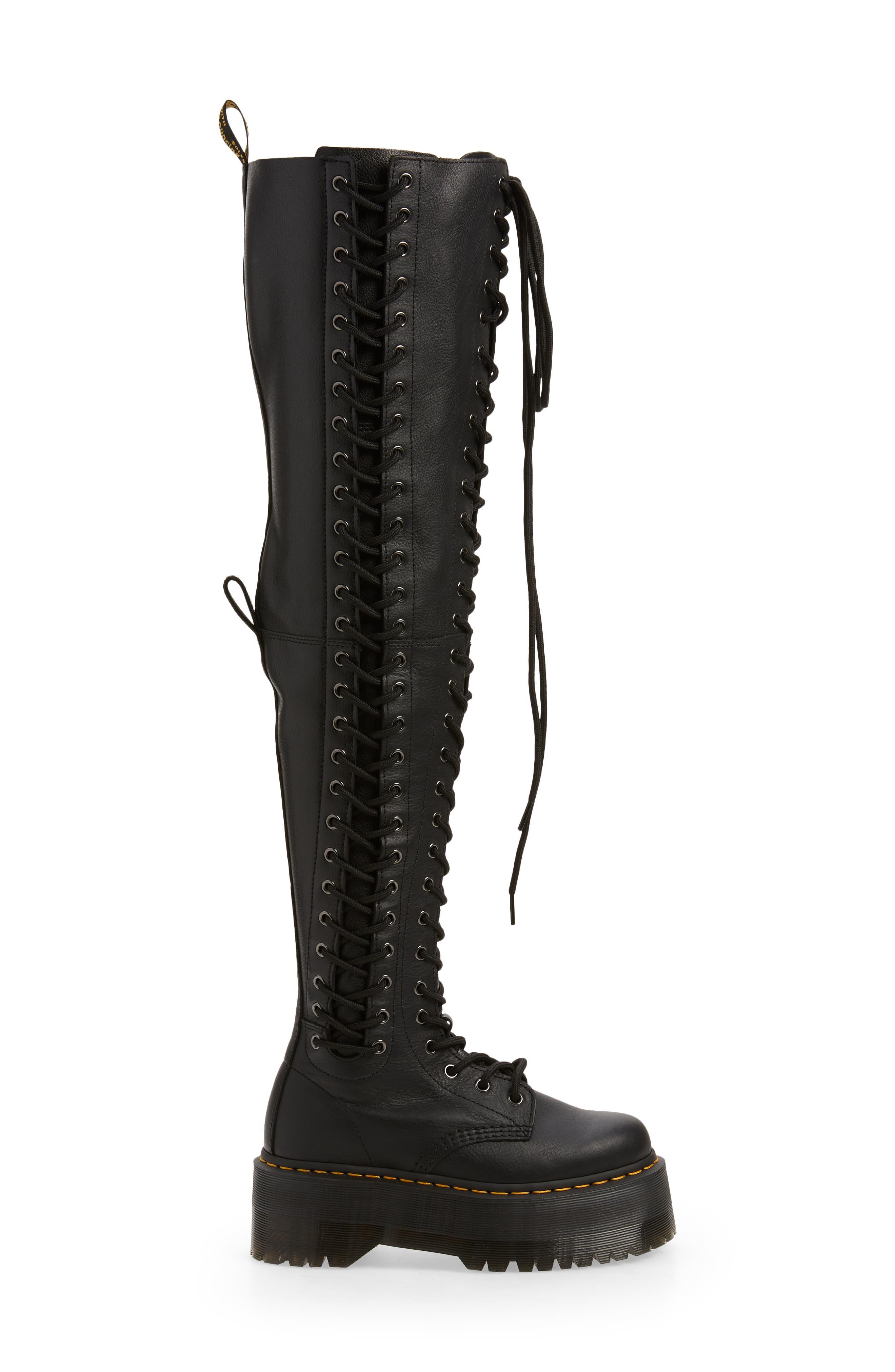 Dr. Martens Azreya Over The Knee Platform Boot in Black | Lyst