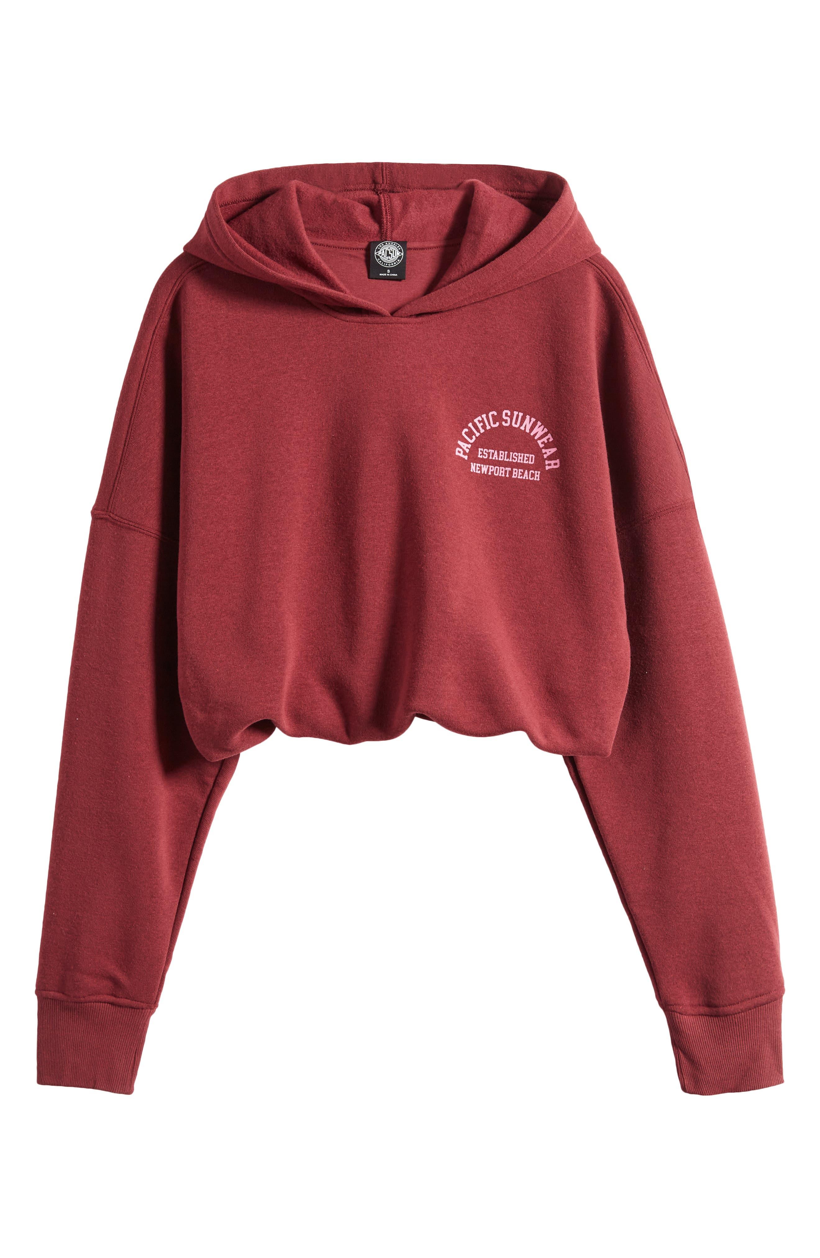 PacSun Bubble Graphic Crop Hoodie in Red | Lyst