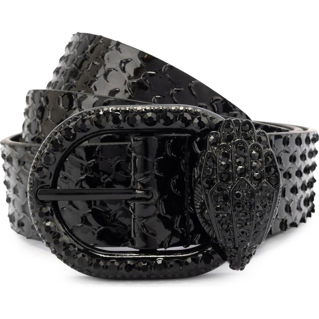 Kurt Geiger Mayfair Crystal Eagle Head Snake Print Leather  display picture 1
