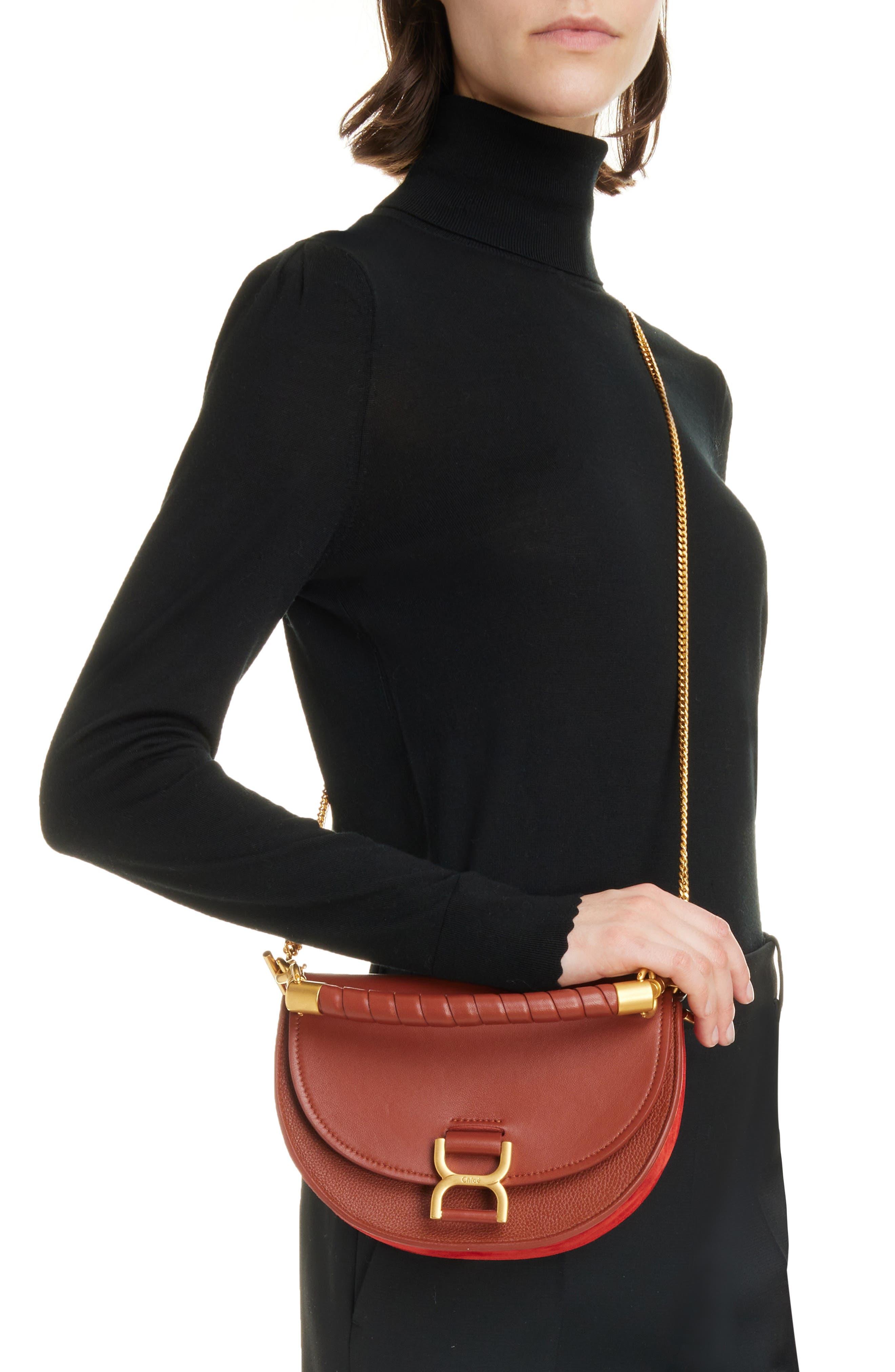 Chloé Marcie Leather Shoulder Bag - Red Shoulder Bags, Handbags - CHL266255