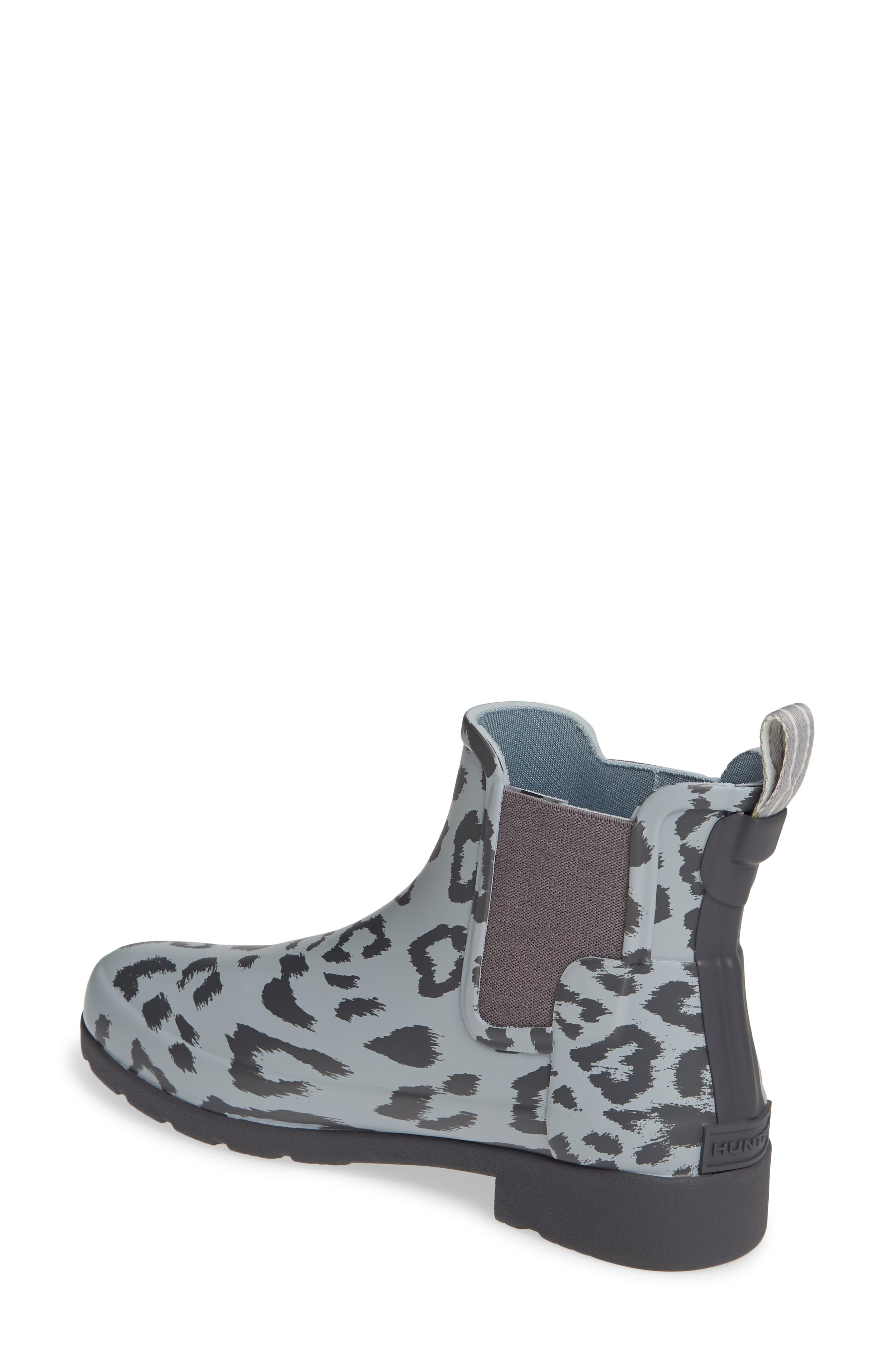original leopard print refined short waterproof rain boot