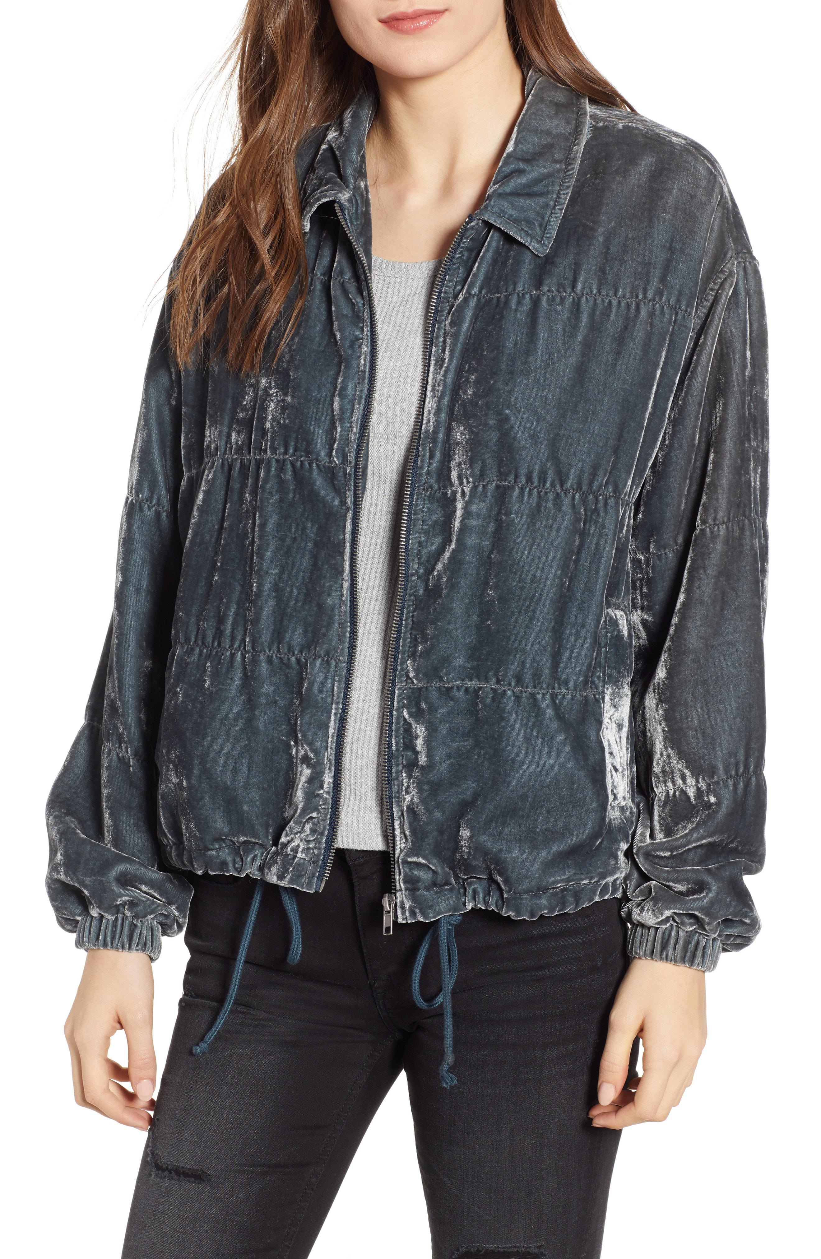 Lyst BB Dakota Chillax Velvet Jacket in Gray