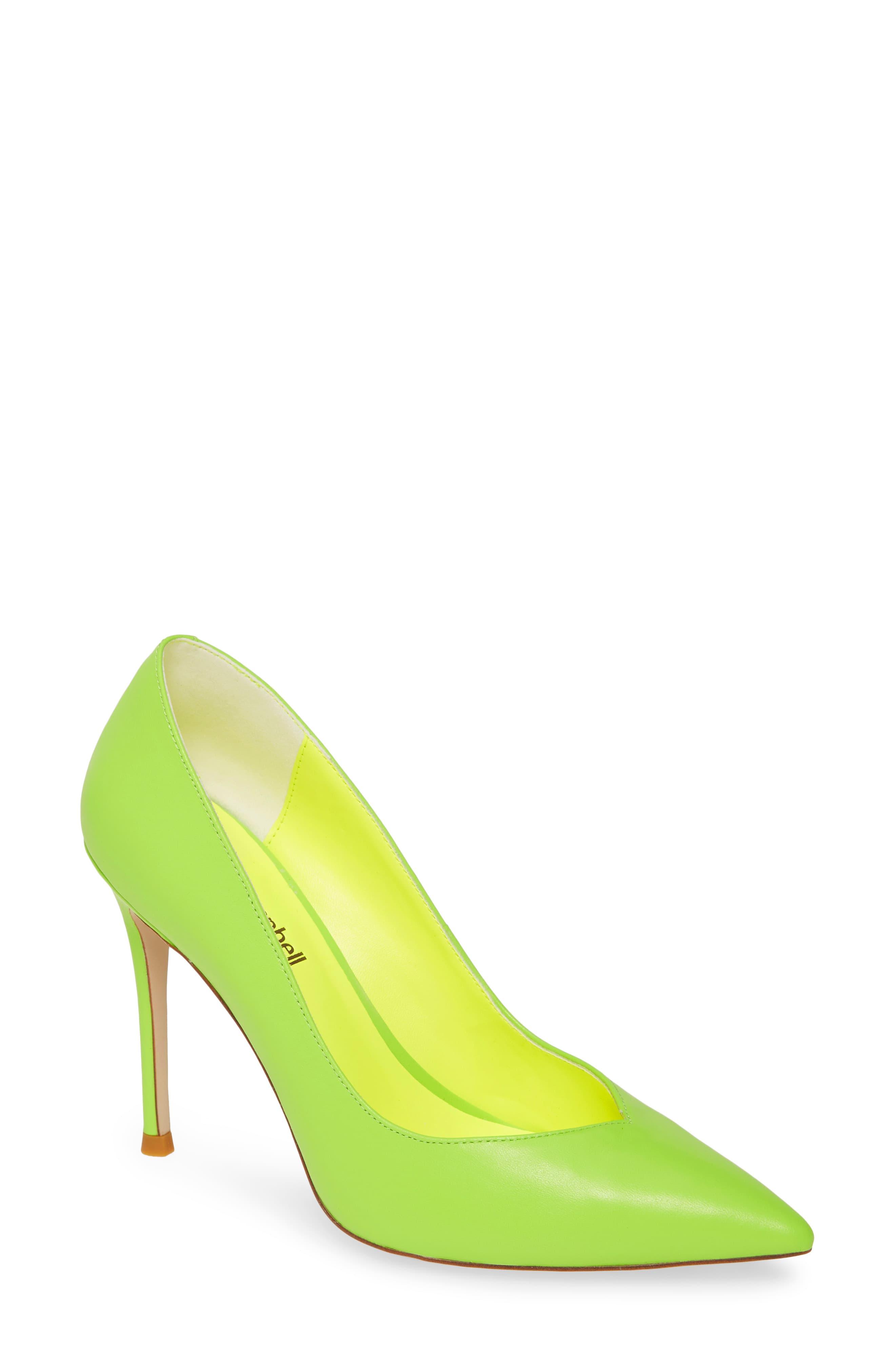 neon green pumps