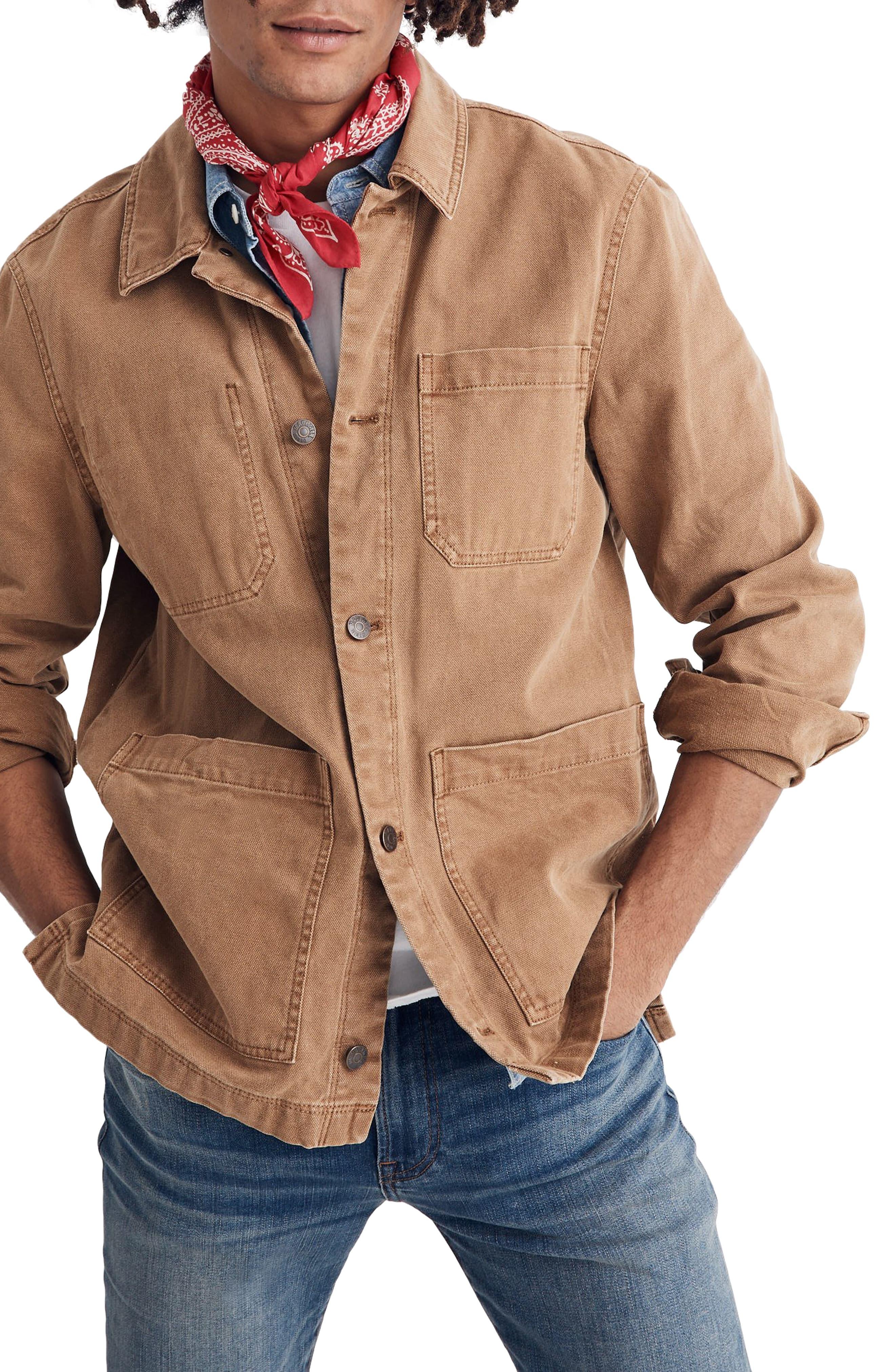 Madewell Canvas Chore Jacket in Brown for Men Lyst