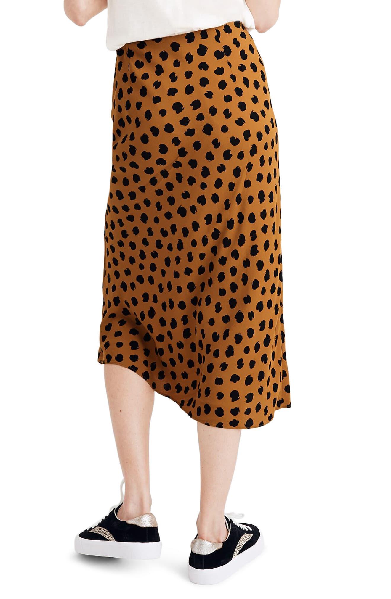 madewell painted spots midi skirt