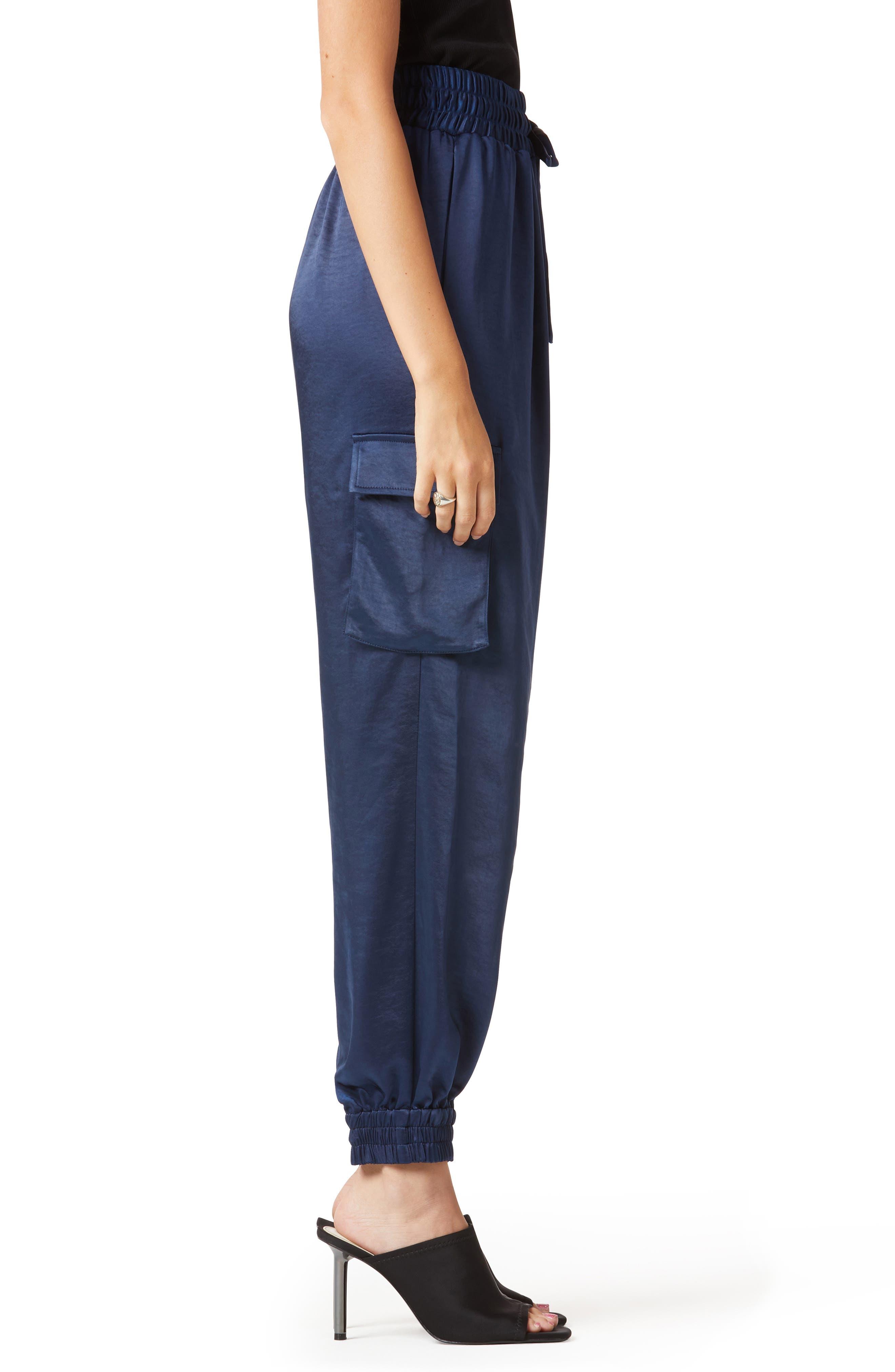 Blue hotsell silk joggers