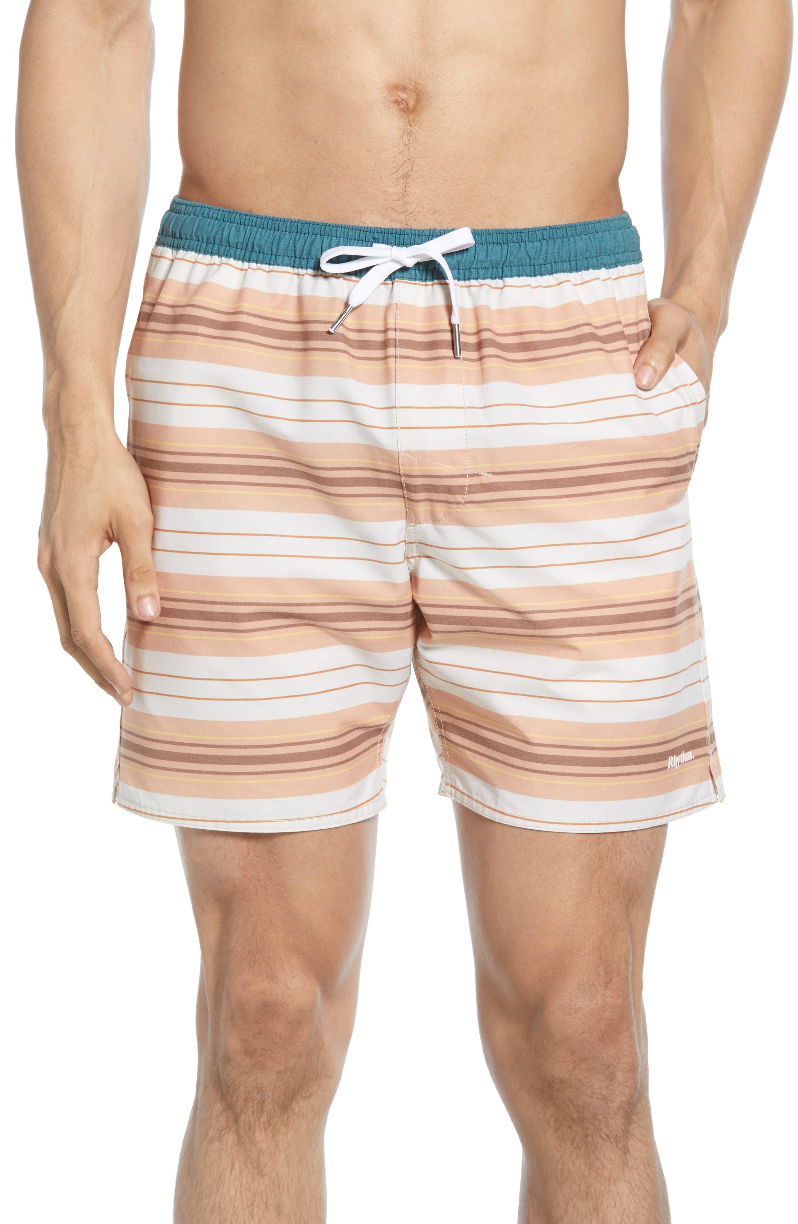 Rhythm Coastal Stripe Swim Trunks for Men Lyst