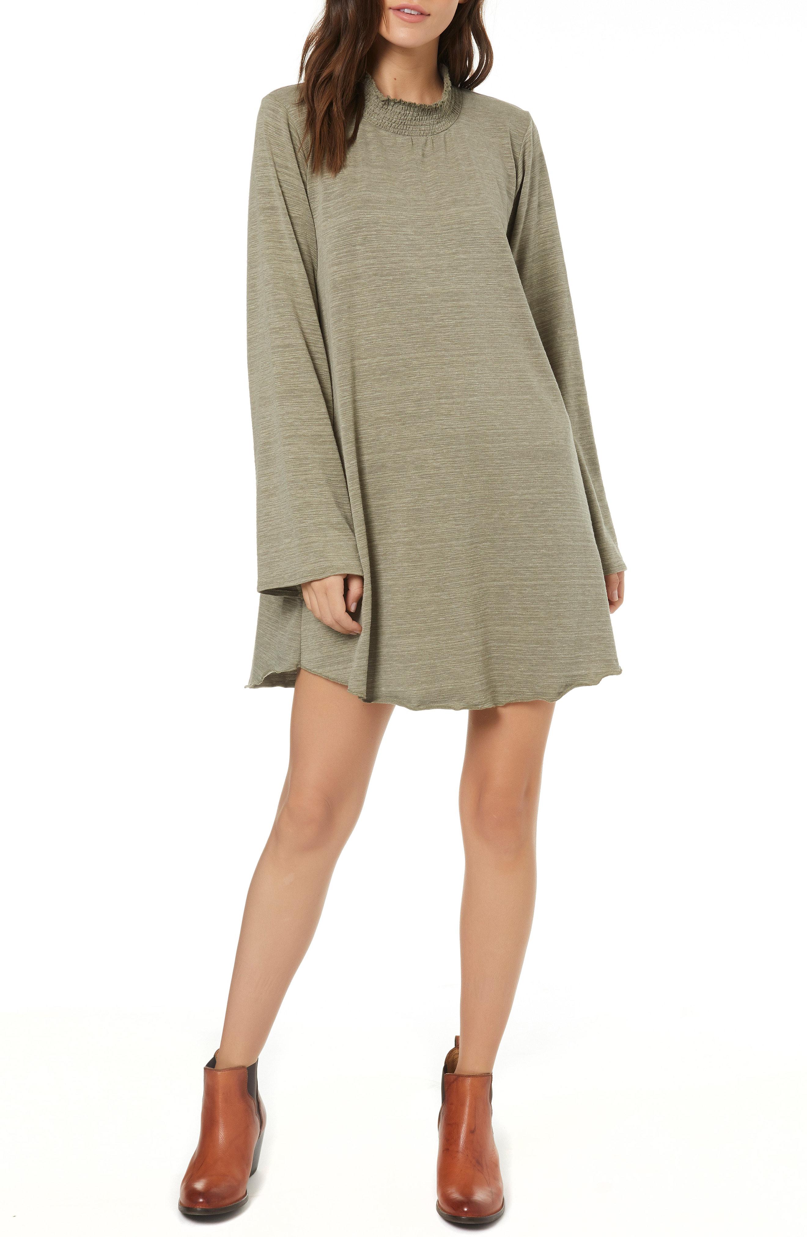 bell sleeve swing dress