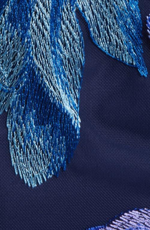 Eliza J Floral Embroidered Cocktail Dress in Blue | Lyst Eliza J Floral Embroidered Cocktail Dress in Blue | Lyst