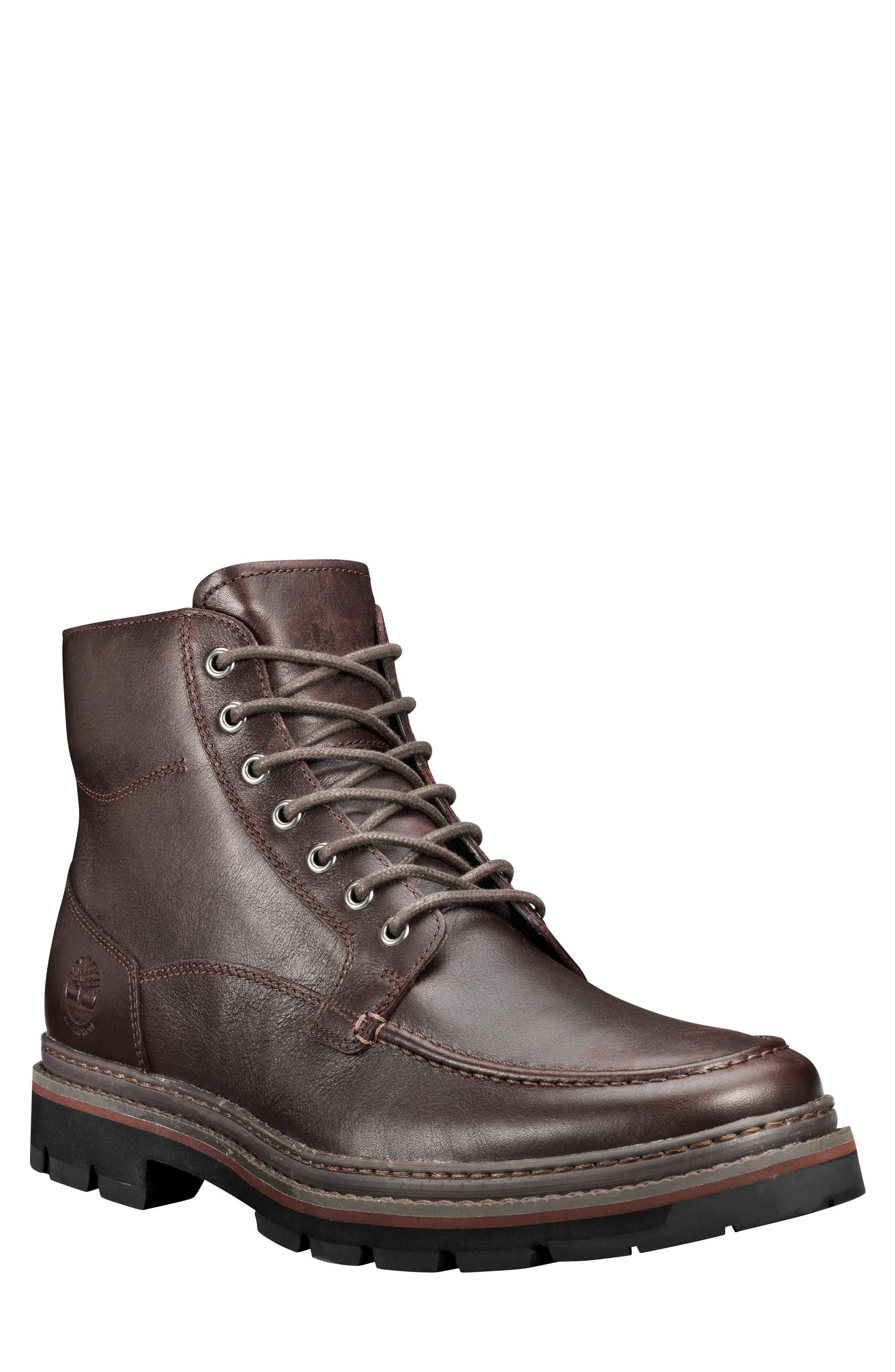 Timberland Leather Port Union Waterproof Moc Toe Boot in Brown for Men - Lyst