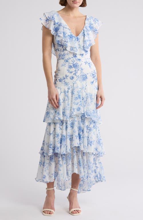 strapless open back dress Rent WAYF Pamela Off Shoulder Chiffon Maxi Dress main image 1