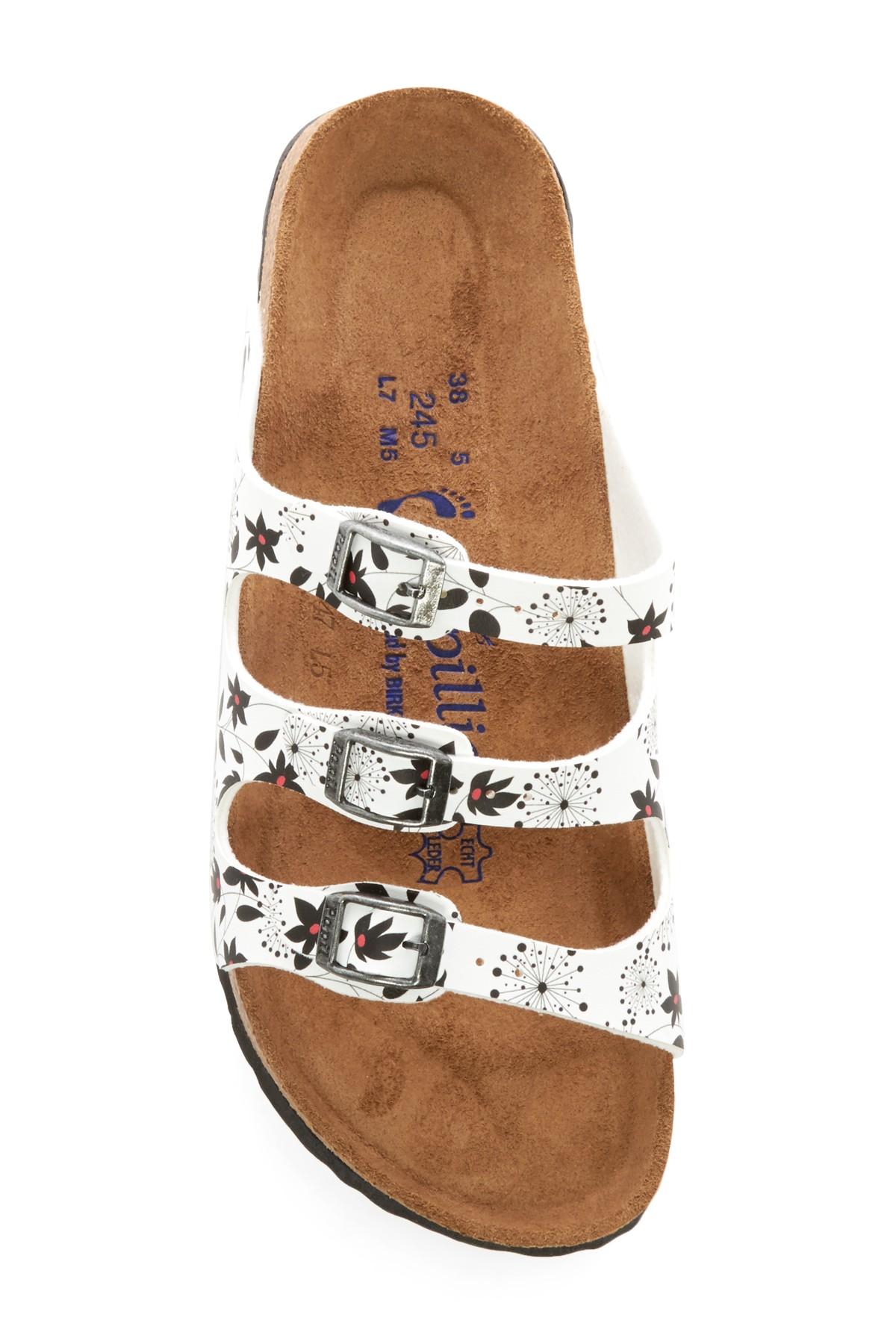 Birkenstock Suede Florida Soft Footbed Sandal - Narrow Width - Discontinued in White - Lyst