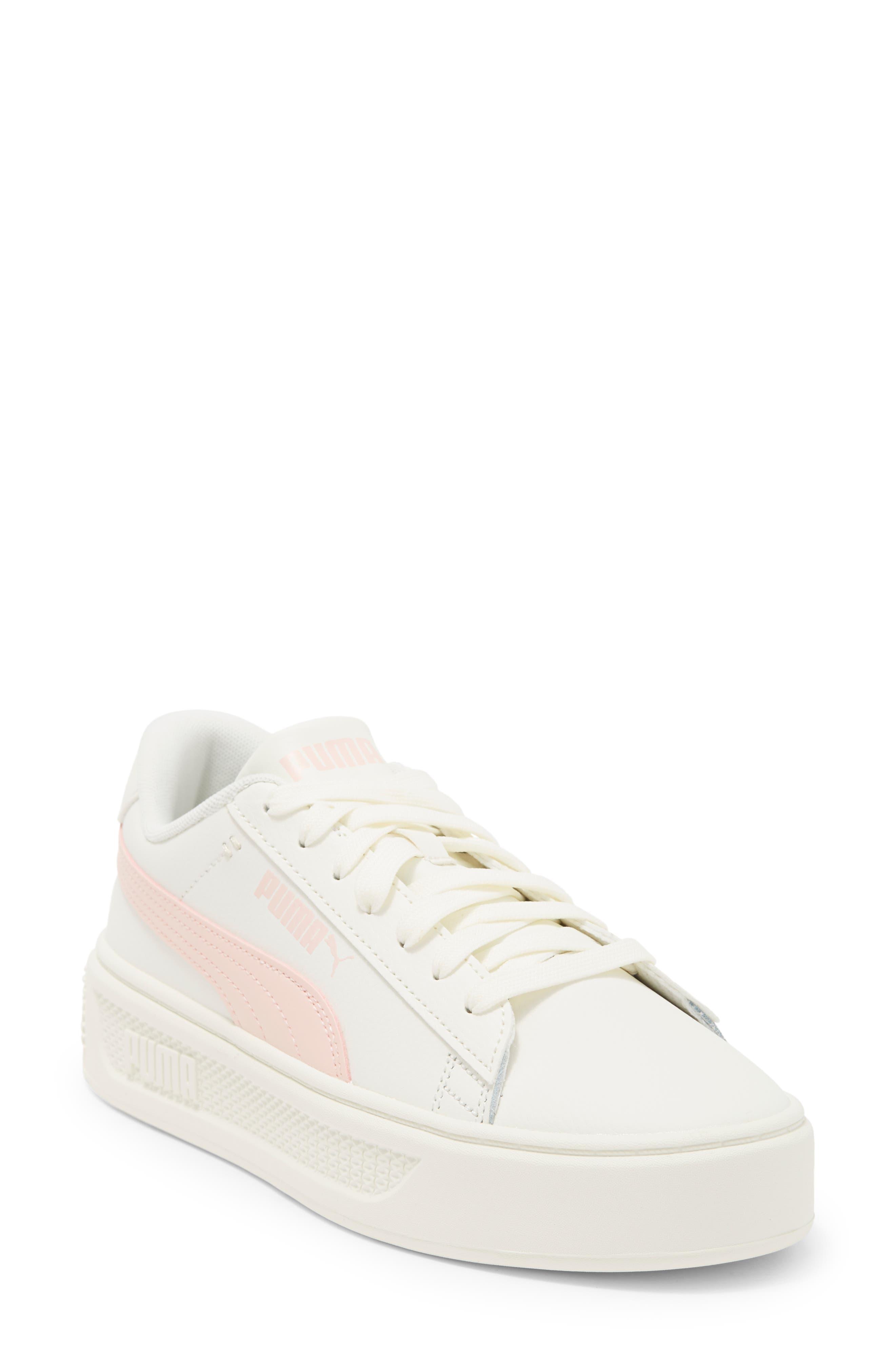 PUMA Smash V3 Platform Sneaker in White | Lyst