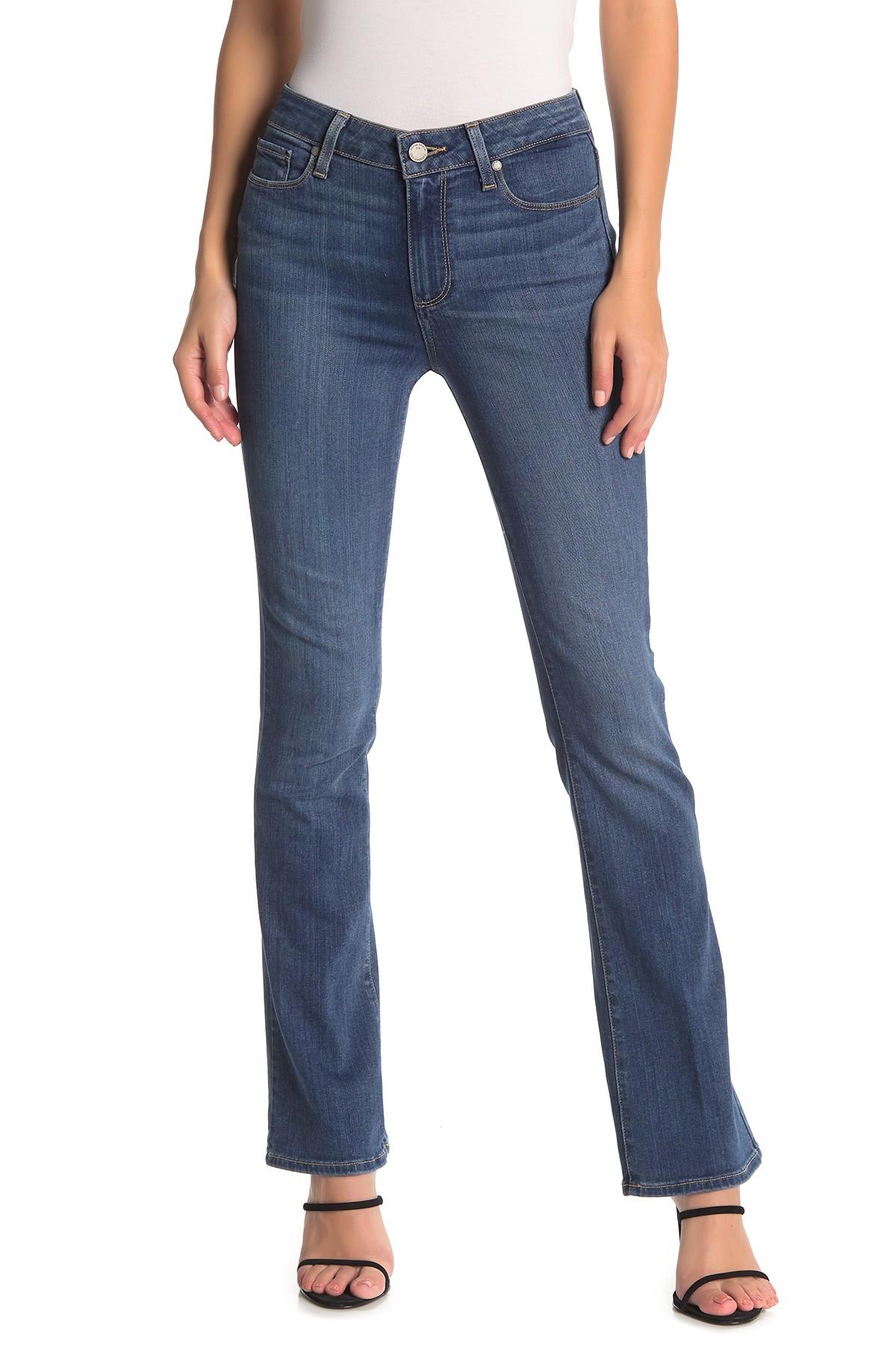 PAIGE Denim Manhattan High Rise Bootcut Jeans in Blue - Lyst