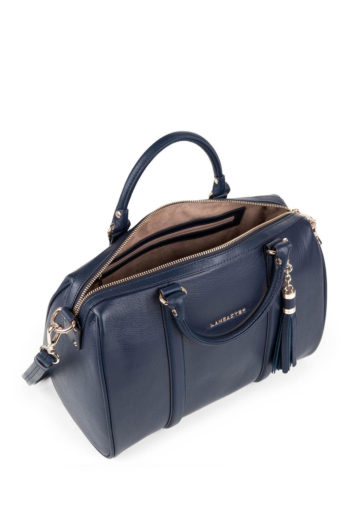 Lancaster Paris Leather Large Mademoiselle Ana Handbag in Dark Blue (Blue) - Lyst