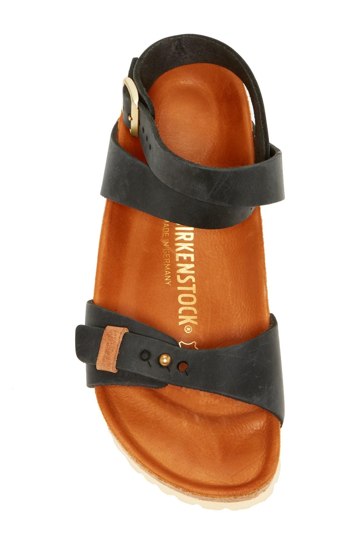 Birkenstock Leather Delhi Lux Sandal in Black - Lyst