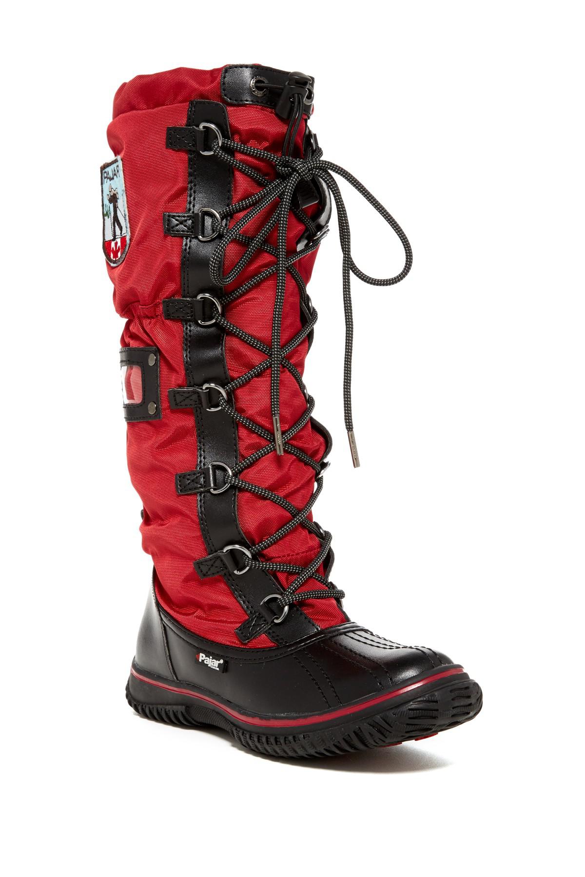 red pajar boots
