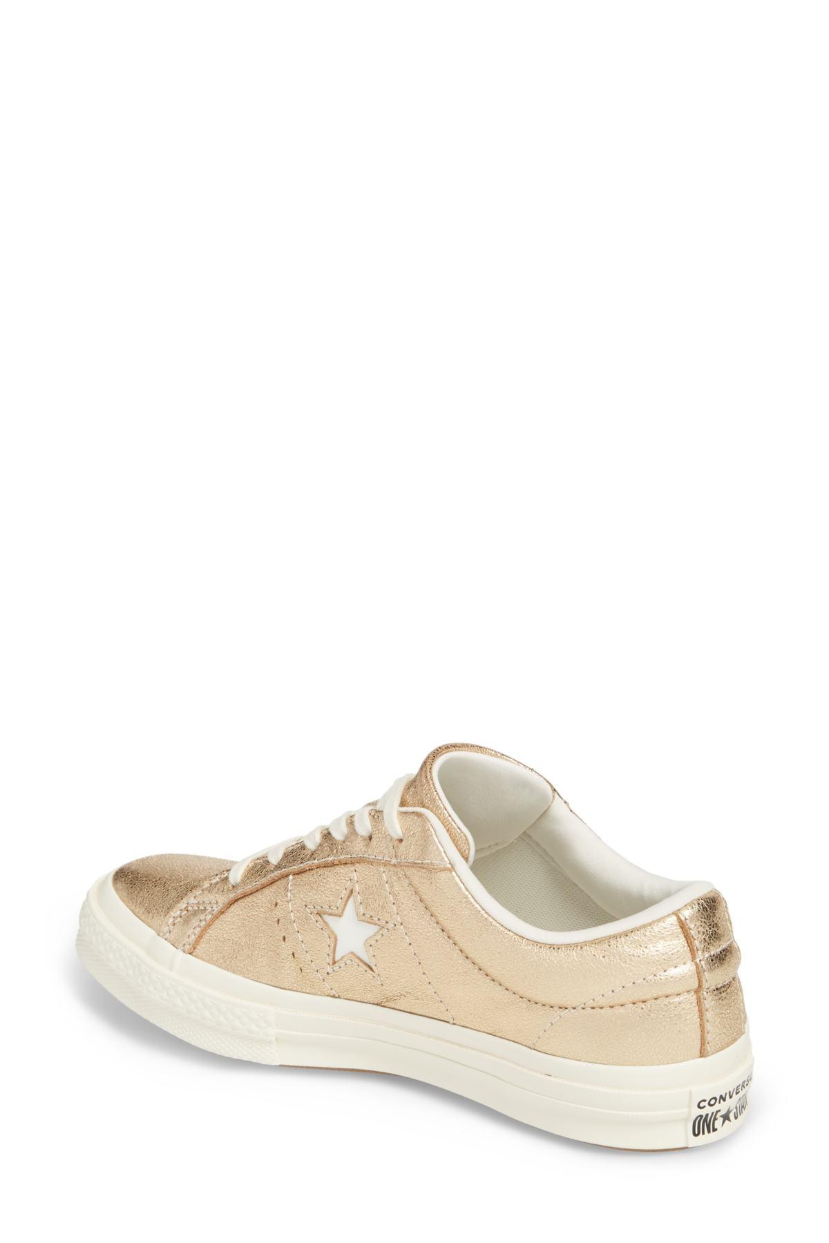 Converse Leather One Star Ox Women's Shoes (trainers) In Gold in Gold  Leather (Metallic) | Lyst