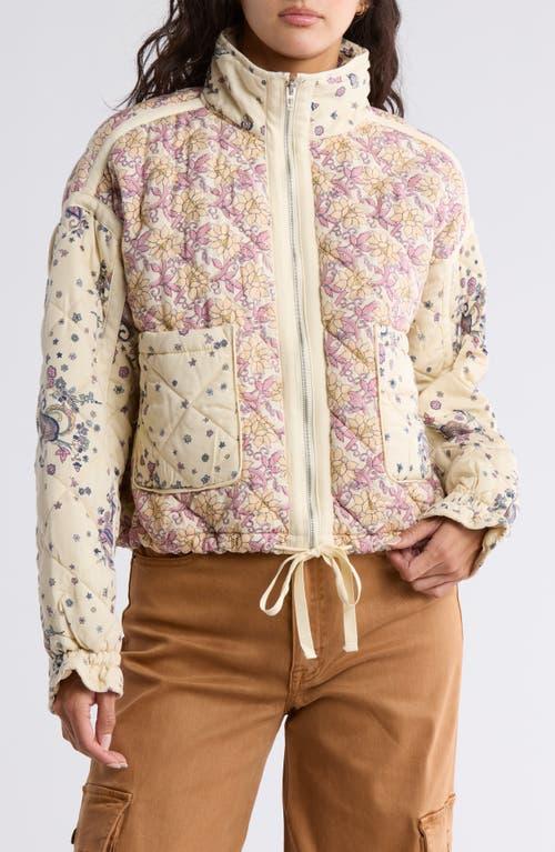 Blank NYC Quilted Bomber Jacket in Natural Lyst