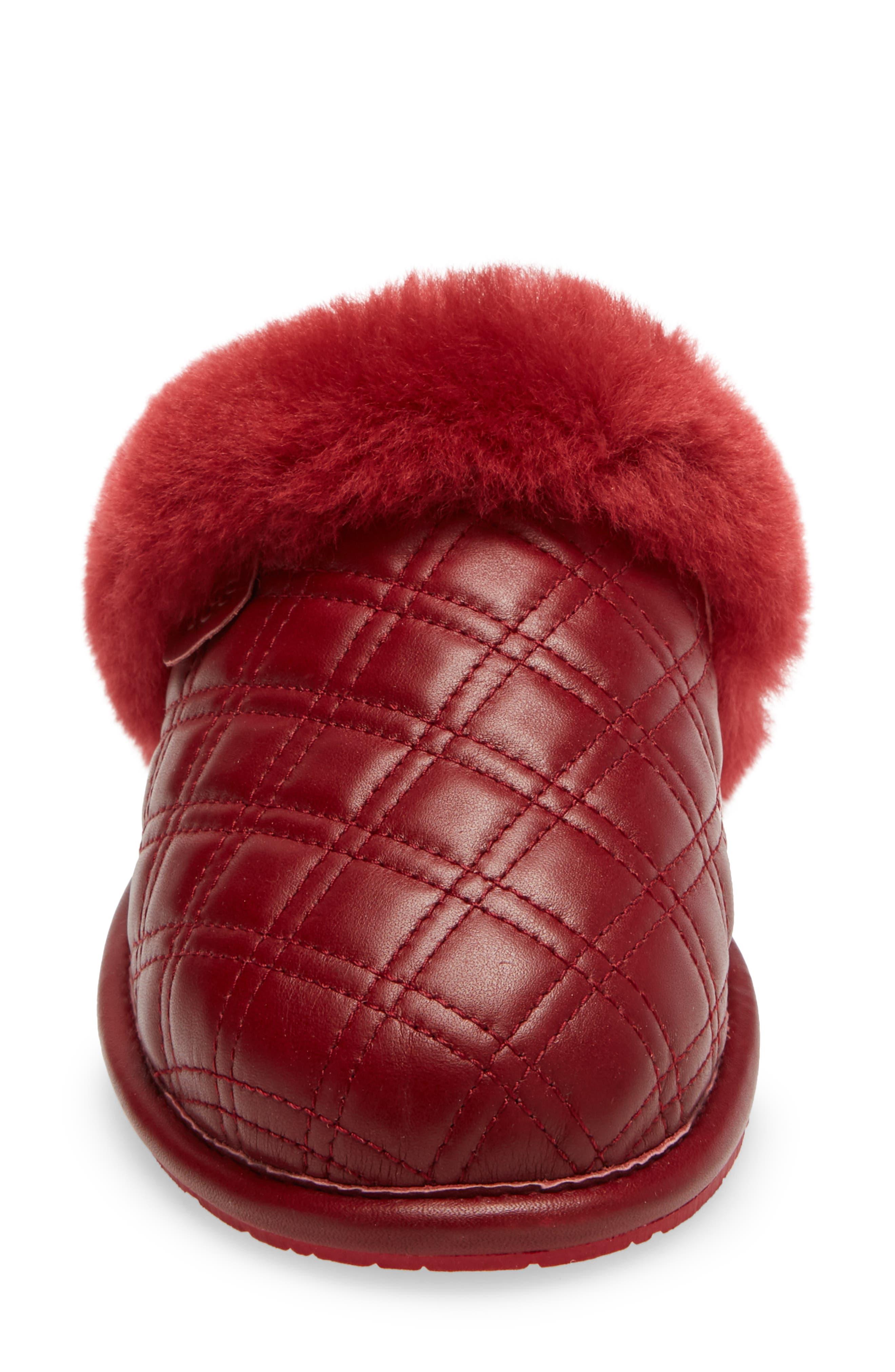 UGG Scuffette Ii Quilted Genuine Shearling Slipper In Red At Nordstrom Rack  | Lyst