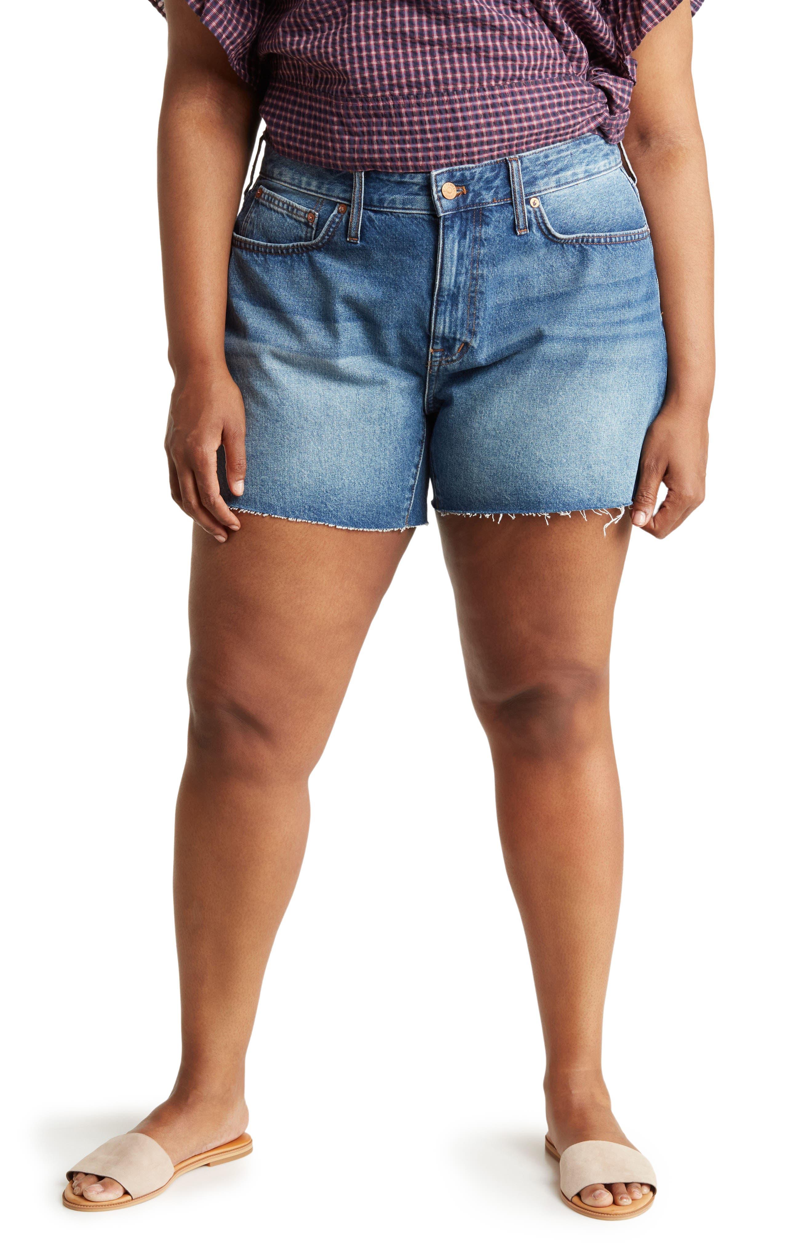 Madewell Relaxed Cotton Denim Shorts in Blue Lyst